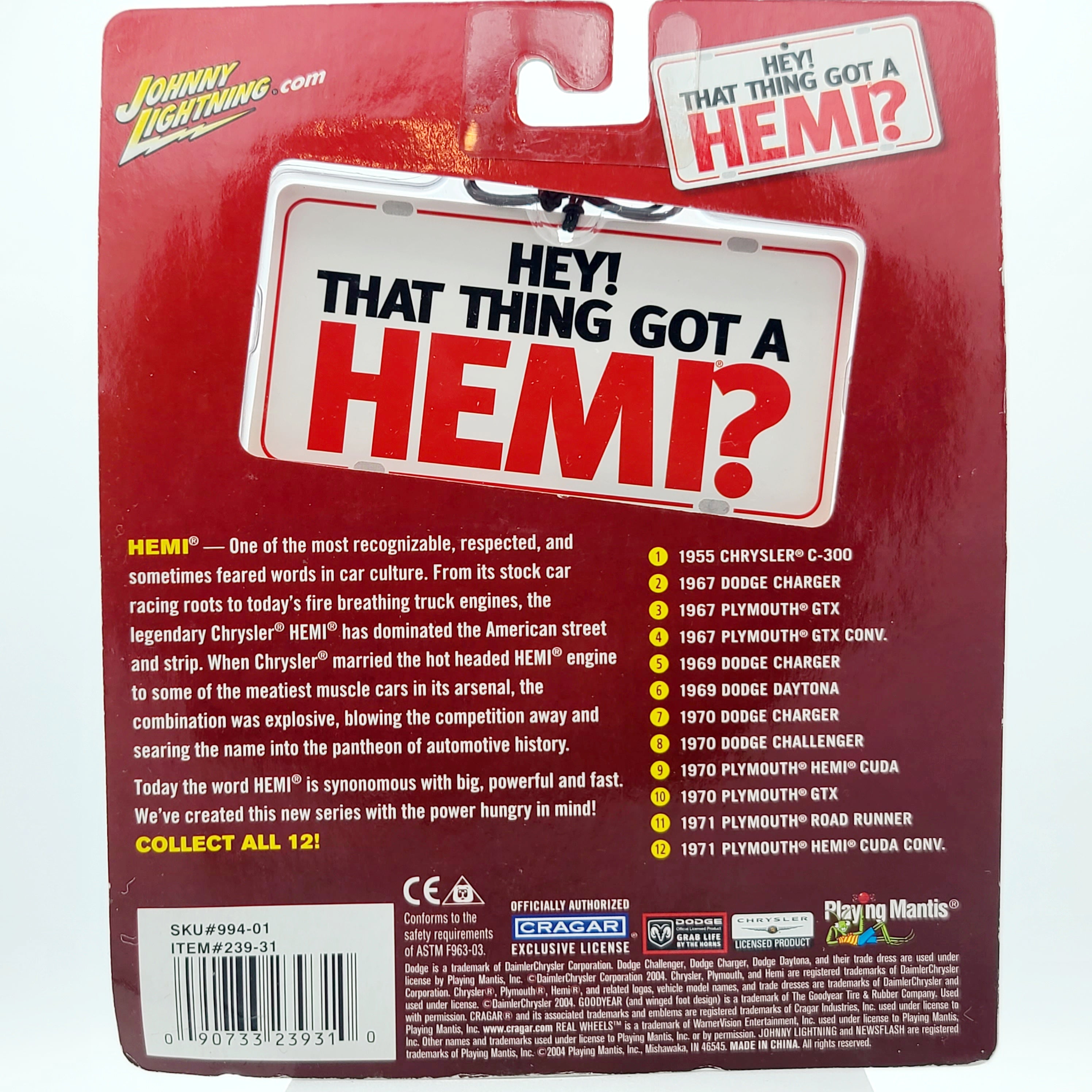 Johnny Lightning '70 Dodge Challenger - 1:64 (2004 That Thing Got a Hemi? Sweet)