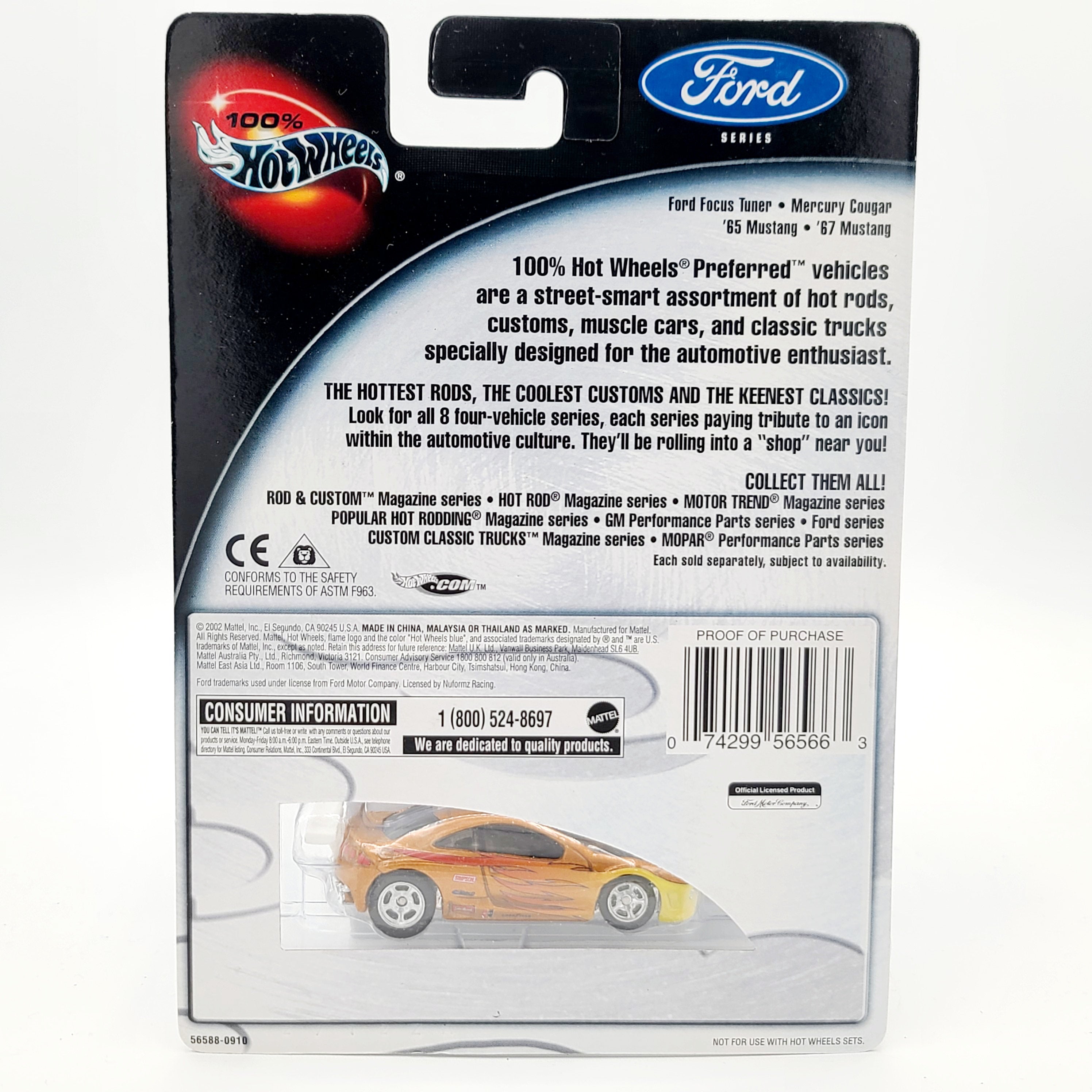 Hot Wheels Mercury Cougar (2002 Ford Series - 100% Hot Wheels)