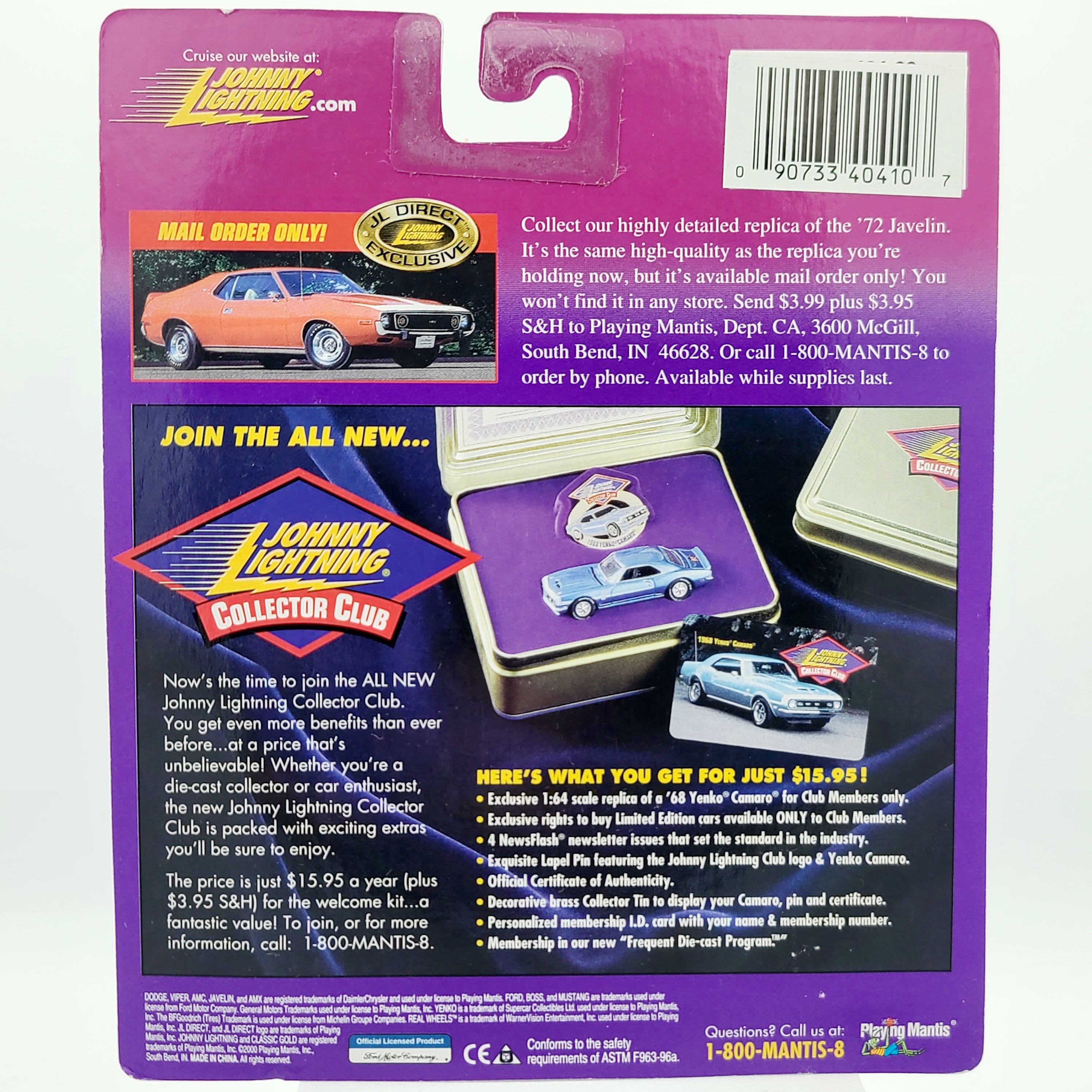 Johnny Lightning '71 Ford Mustang Boss - 1:64 (2000 Classic Gold)