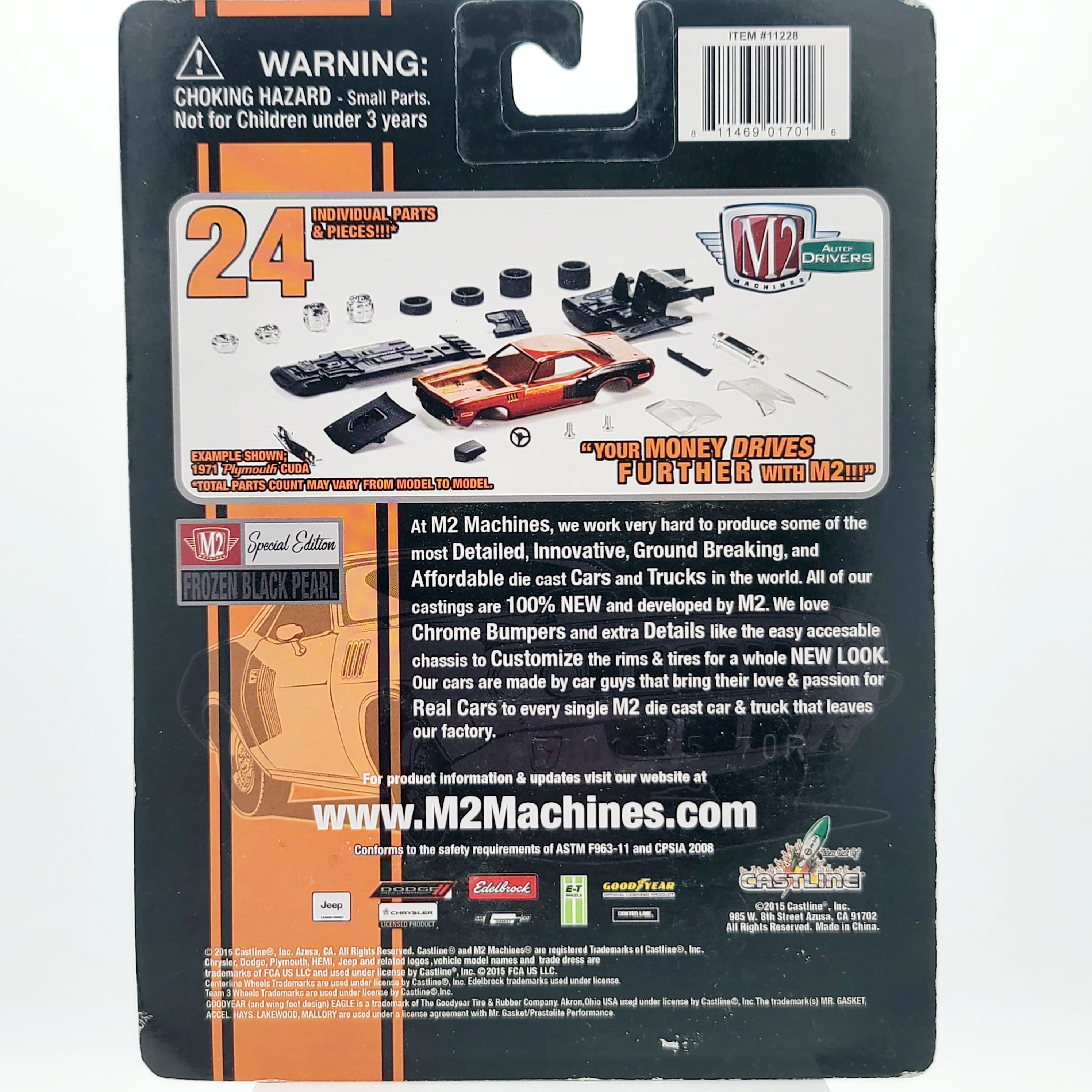 M2 Machines '57 Chrysler 300C - 1:64, Frozen Black Pearl (2015 M2 Auto-Drivers Release 35)