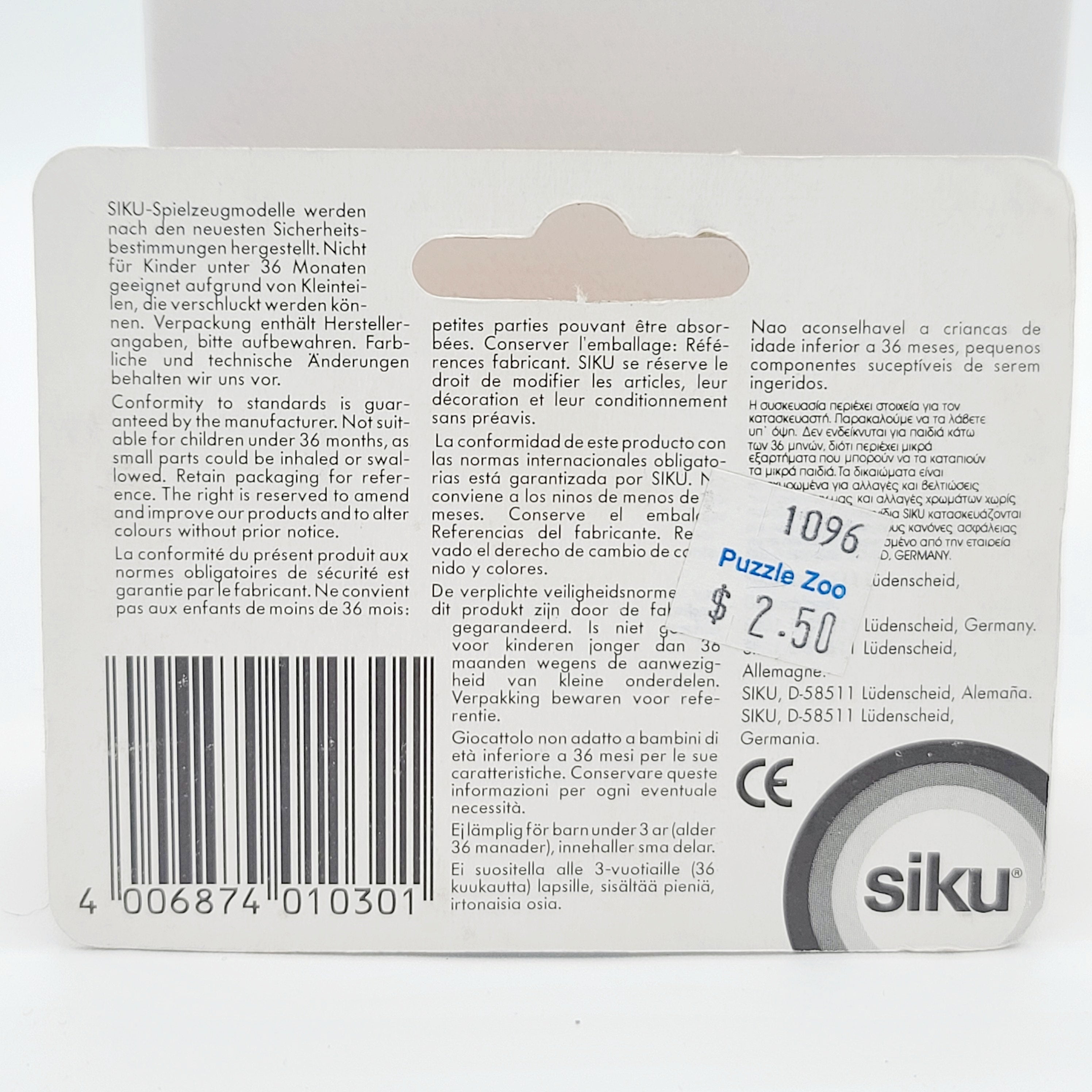 Siku Tanker Truck "Shell" #1030 (Siku Super Serie)