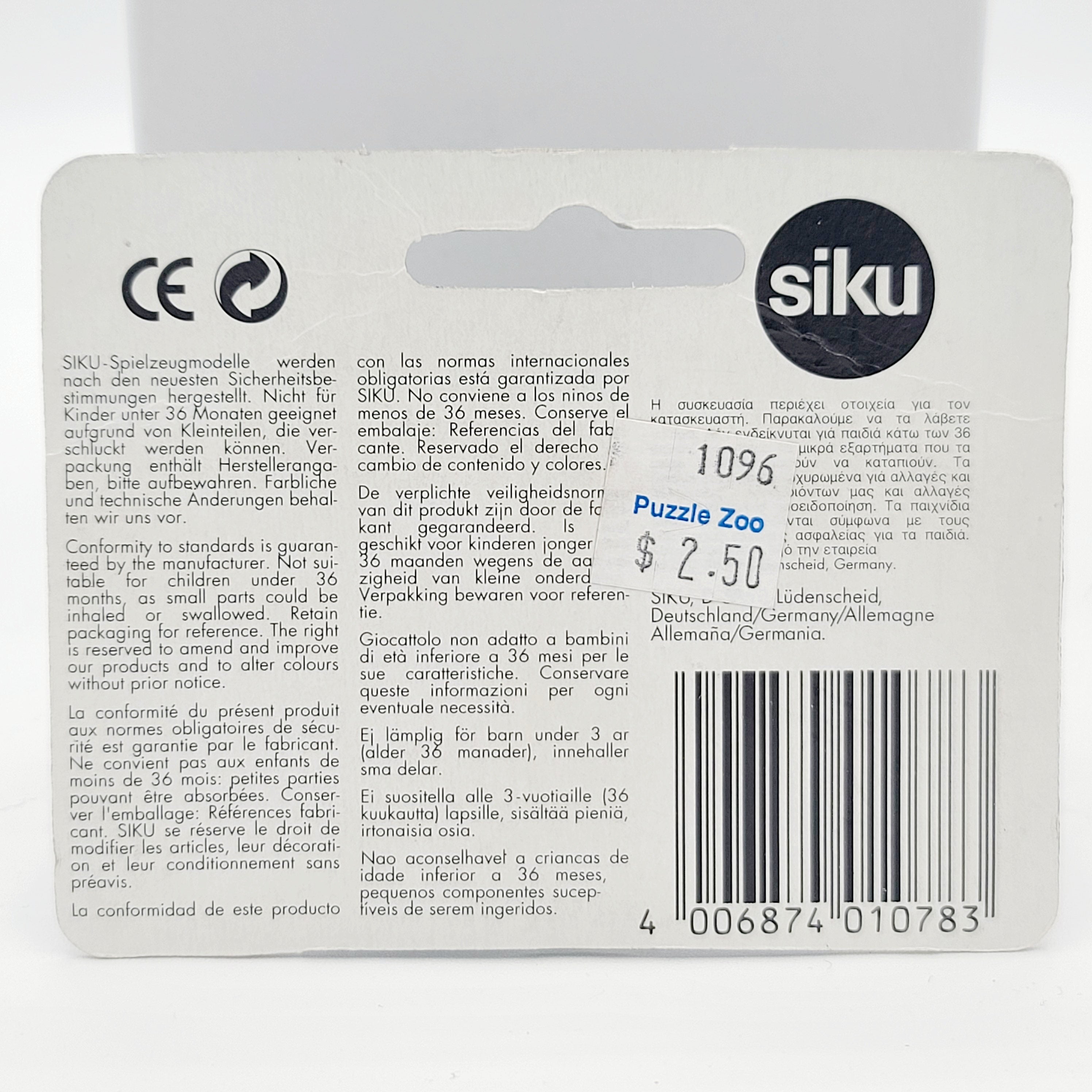 Siku VW Kafer / Volkswagen Beetle #1078 (Siku Super Serie)