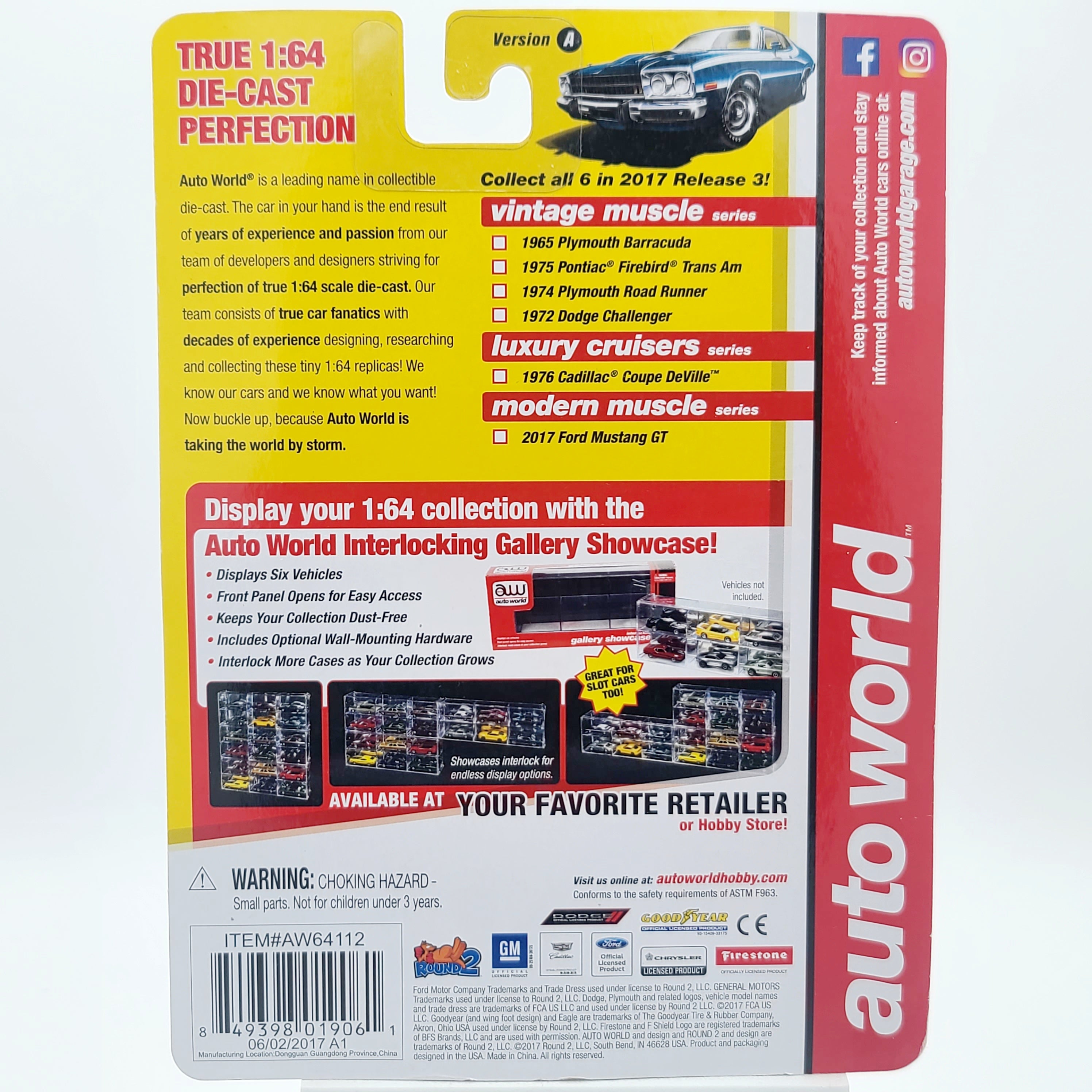 Auto World '74 Plymouth Road Runner - 1:64 (2017 Release 3 - Vintage Muscle)