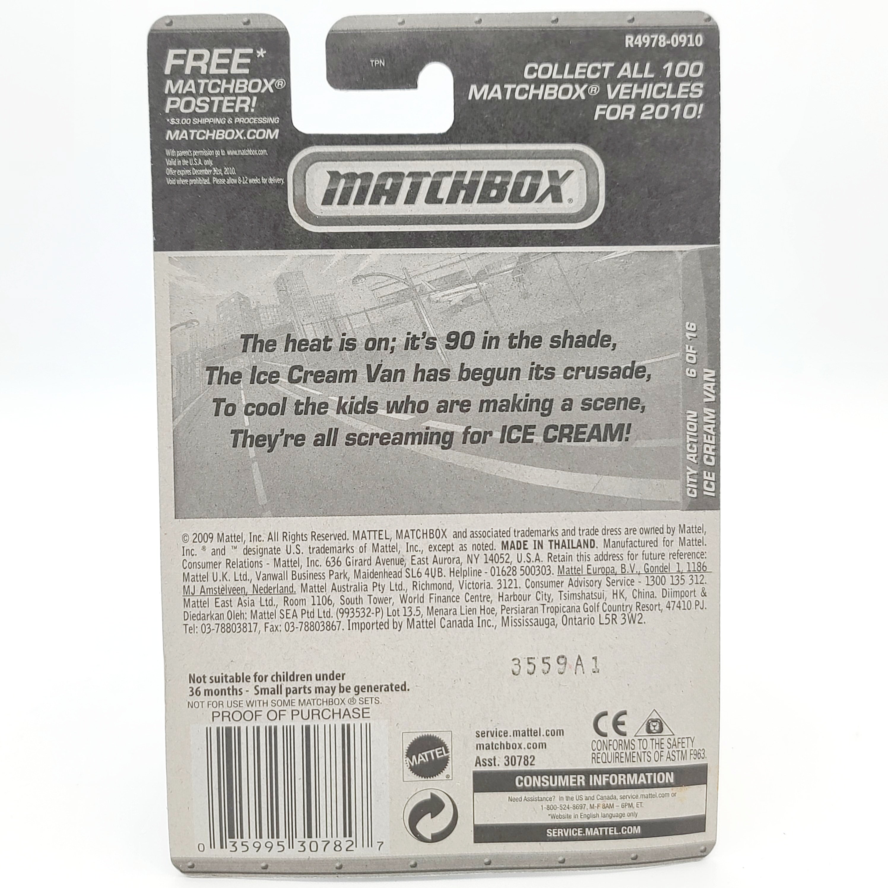 Matchbox MBX Ice Cream Van (2010 MBX Basic - City Action)