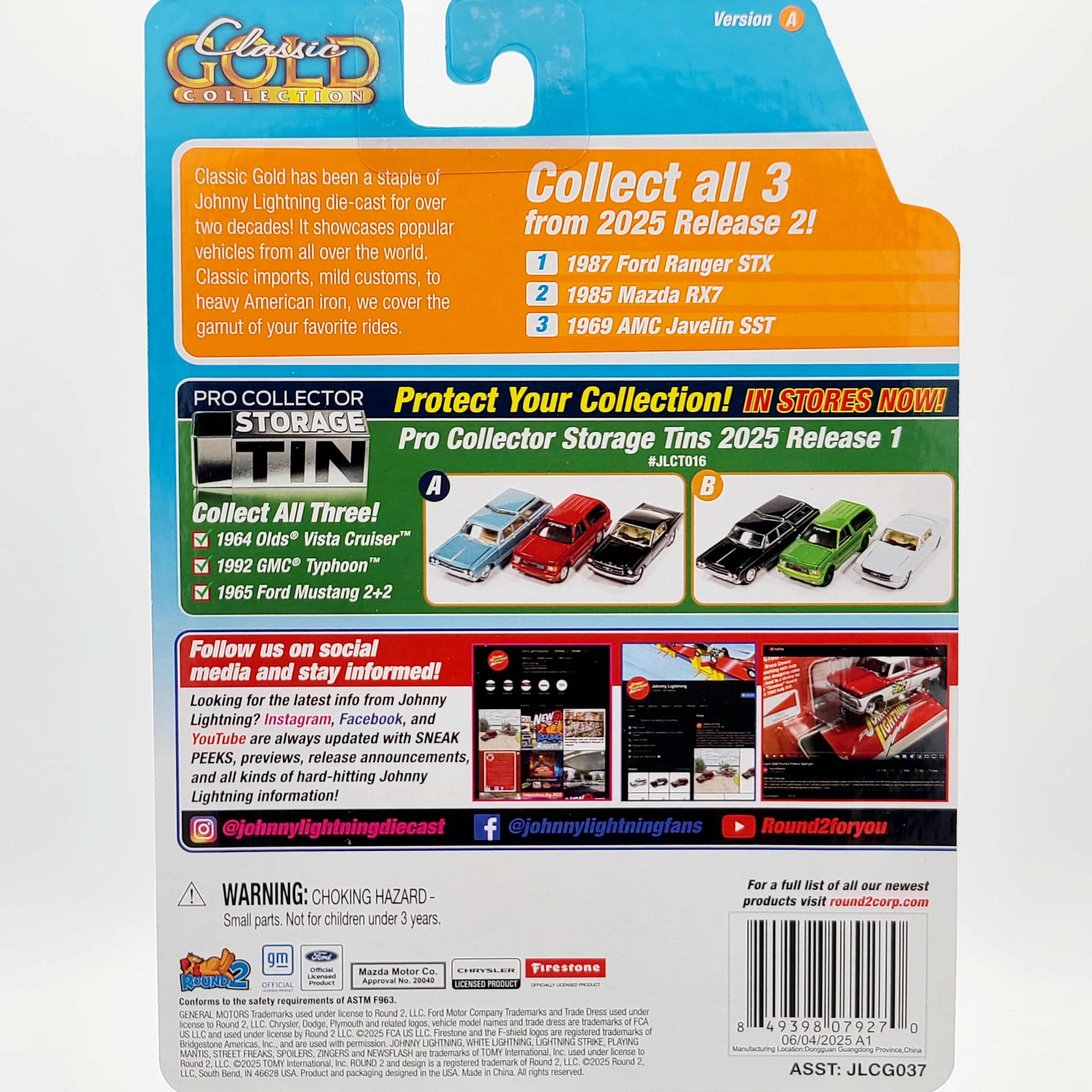 Johnny Lightning '69 AMC Javelin SST - 1:64, Big Bad Blue (2025 Classic Gold Release 2 B)