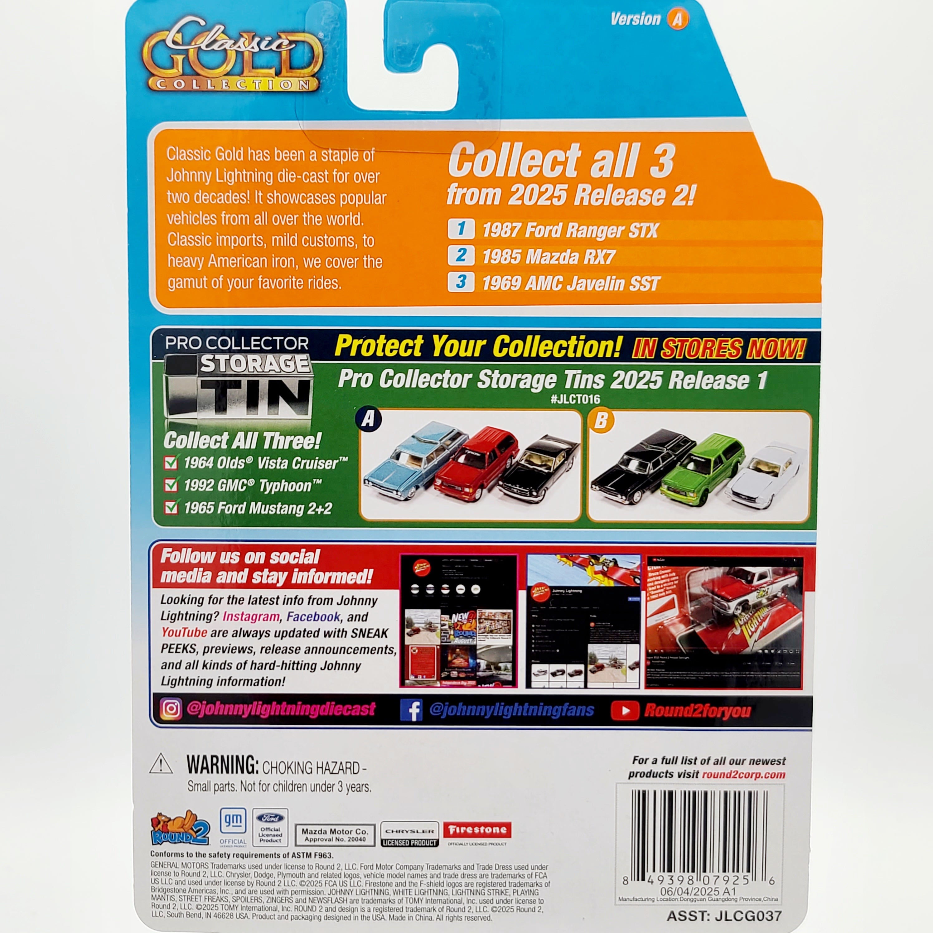 Johnny Lightning '87 Ford Ranger SXT Pickup - 1:64, Alpha Green Metallic (2025 Classic Gold Release 2 B)