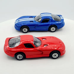 Maisto Dodge Viper *Lot of 2* Red, Blue - Approx. 1:64 (Speed Wheels / Road & Track)