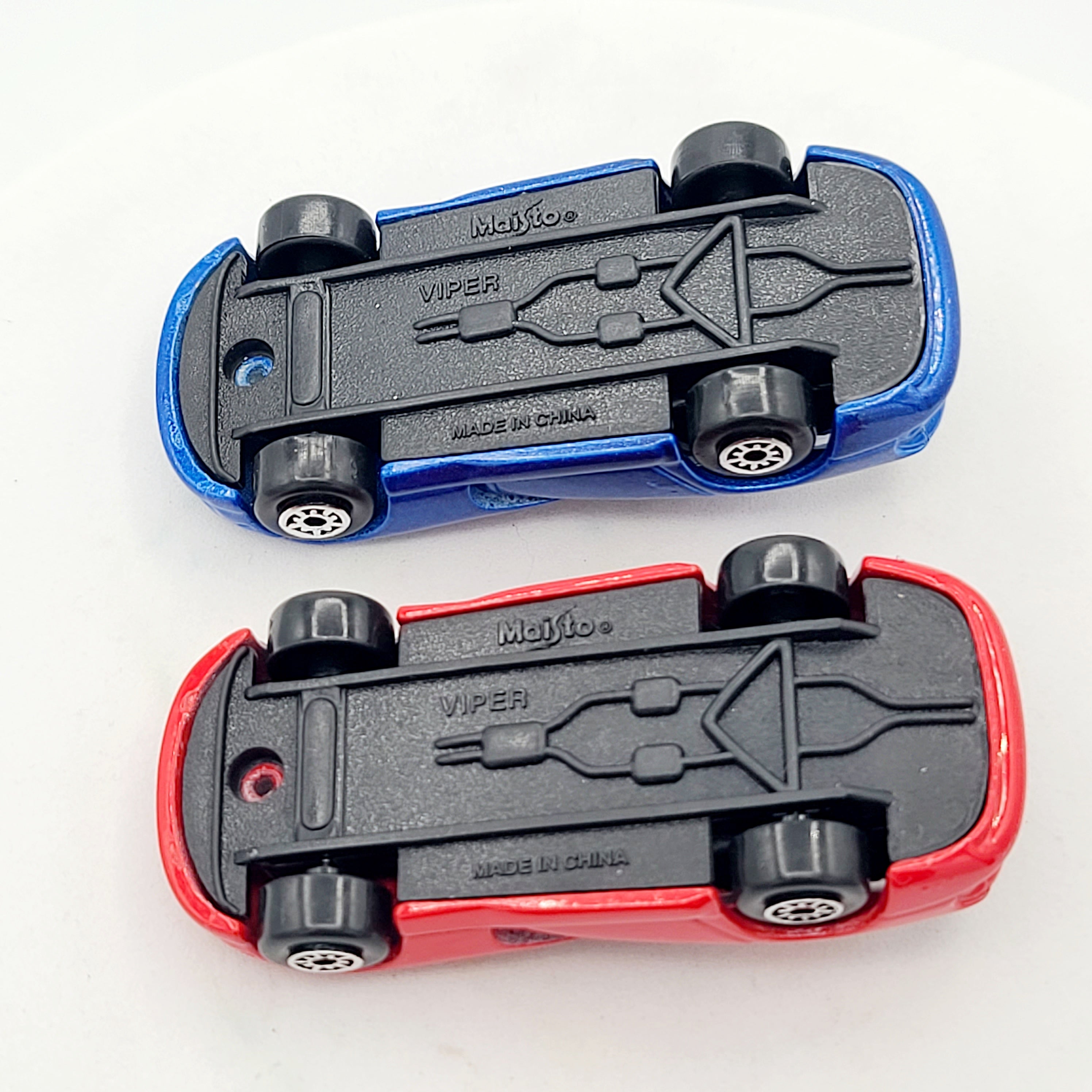 Maisto Dodge Viper *Lot of 2* Red, Blue - Approx. 1:64 (Speed Wheels / Road & Track)