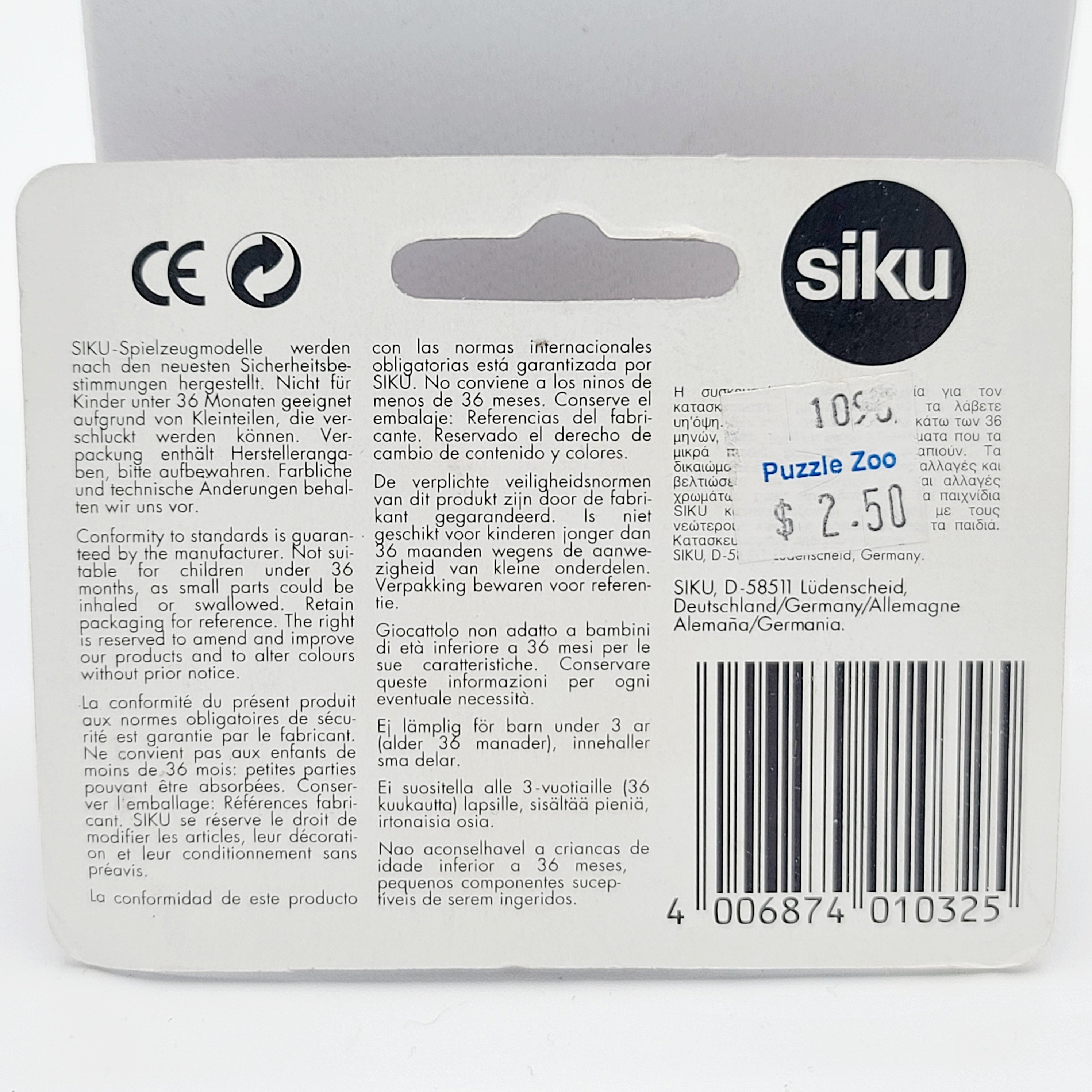 Siku Citroen 2CV #1032 (Siku Super Serie)