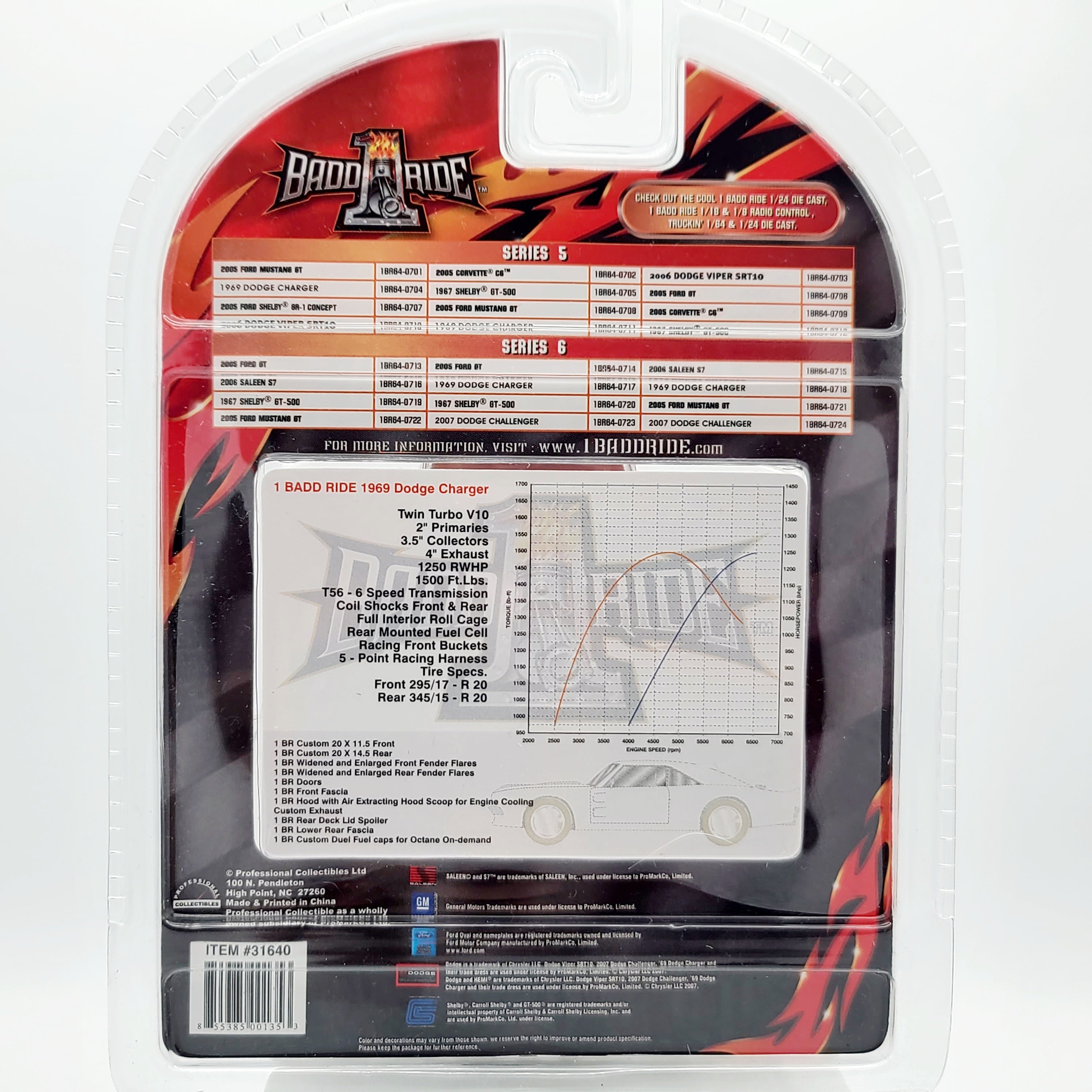 1 Badd Ride '69 Dodge Charger, 1:64 (2007 Series 6)