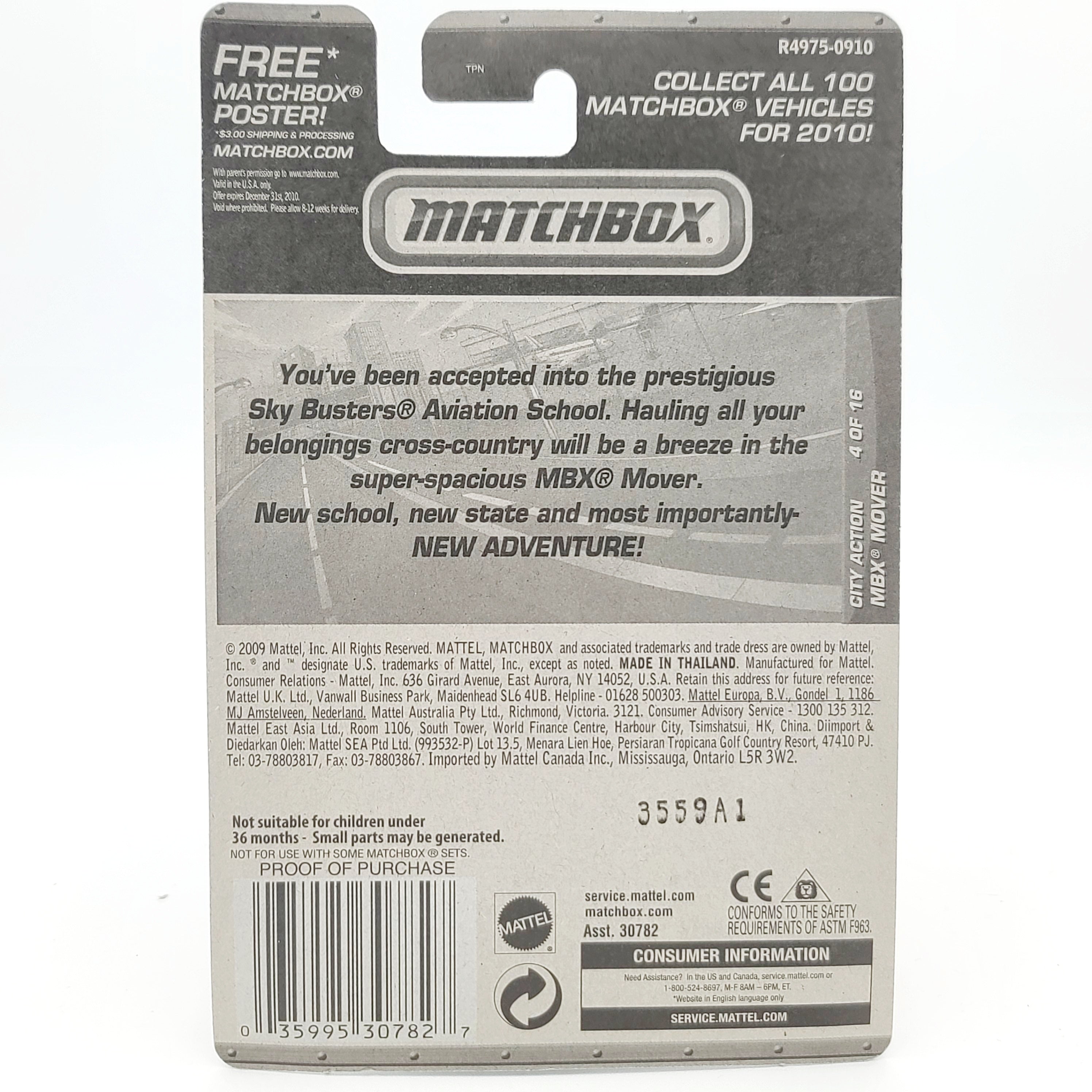 Matchbox MBX Moving Van "Haul & Move" (2010 MBX Basic - City Action)