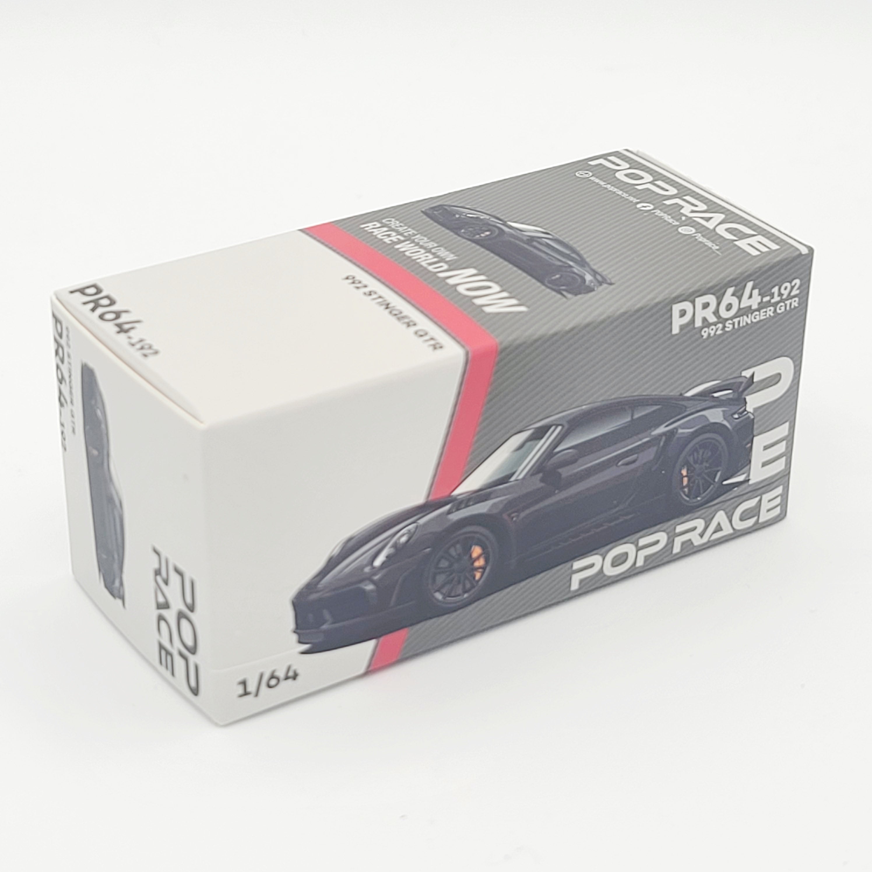 Pop Race Porsche 992 Stinger GTR - 1:64, Carbon Fiber (2025 Limited Edition)
