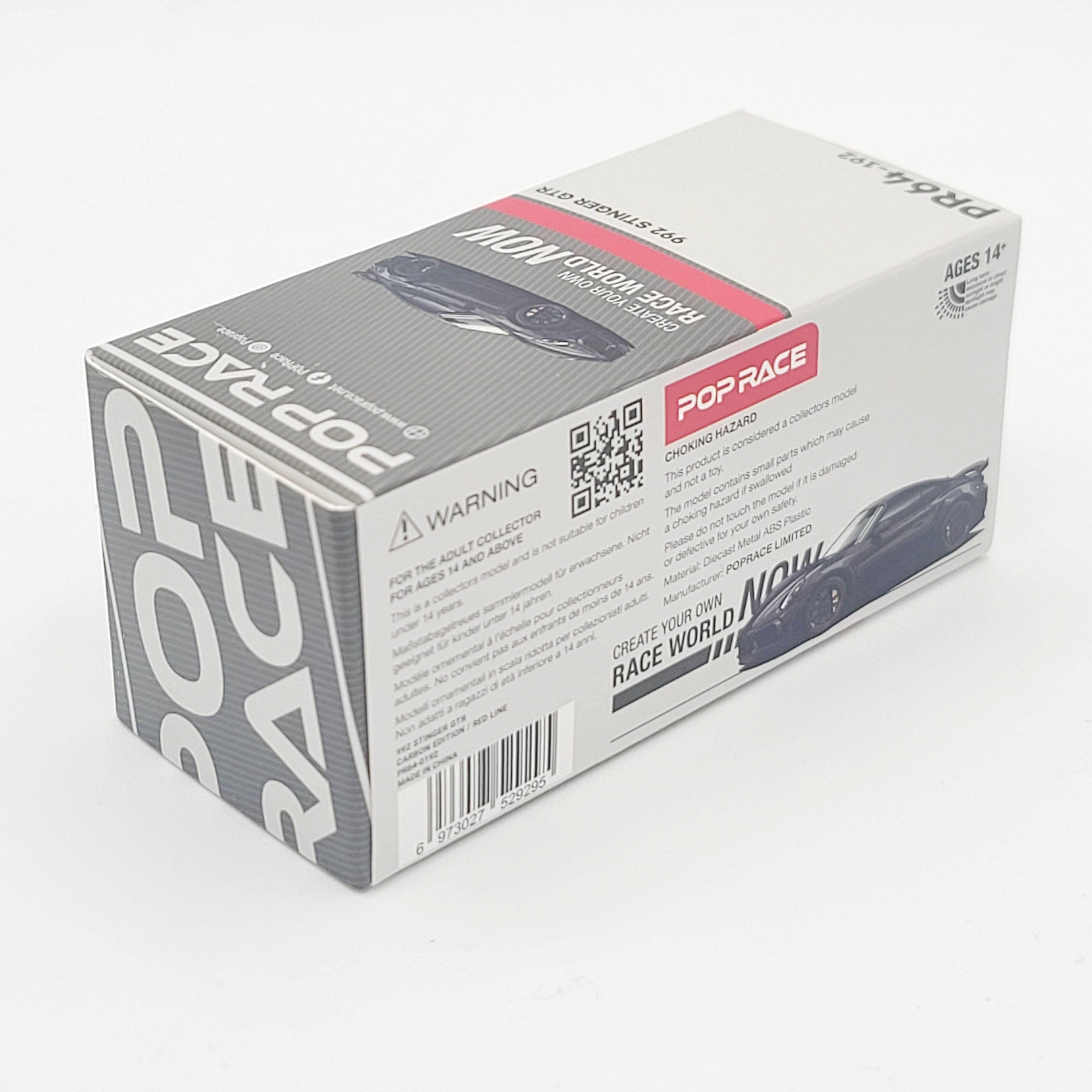 Pop Race Porsche 992 Stinger GTR - 1:64, Carbon Fiber (2025 Limited Edition)