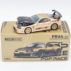 Pop Race Top Secret Toyota GT300 Supra - 1:64, Gold (2025 Limited Edition)
