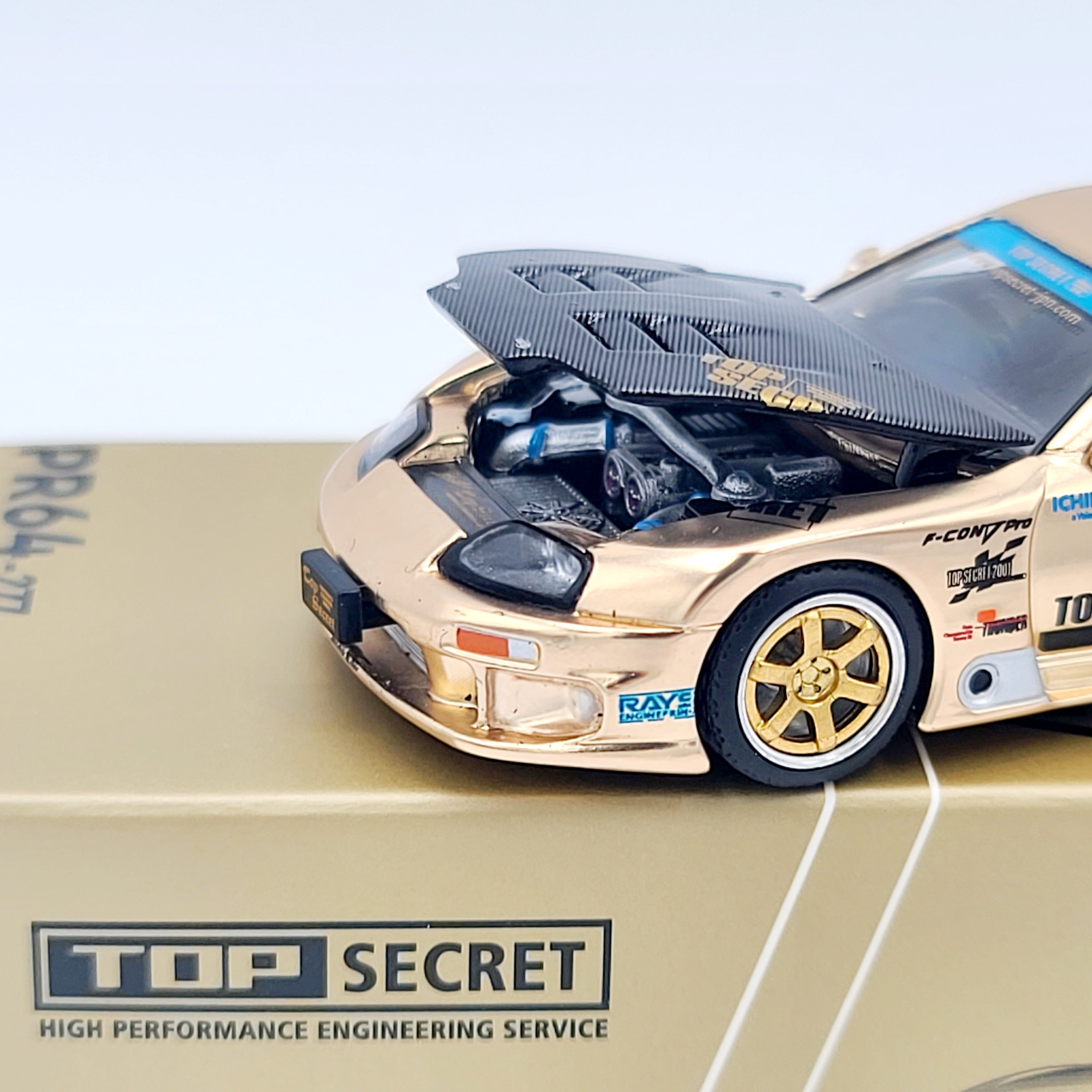 Pop Race Top Secret Toyota GT300 Supra - 1:64, Gold (2025 Limited Edition)