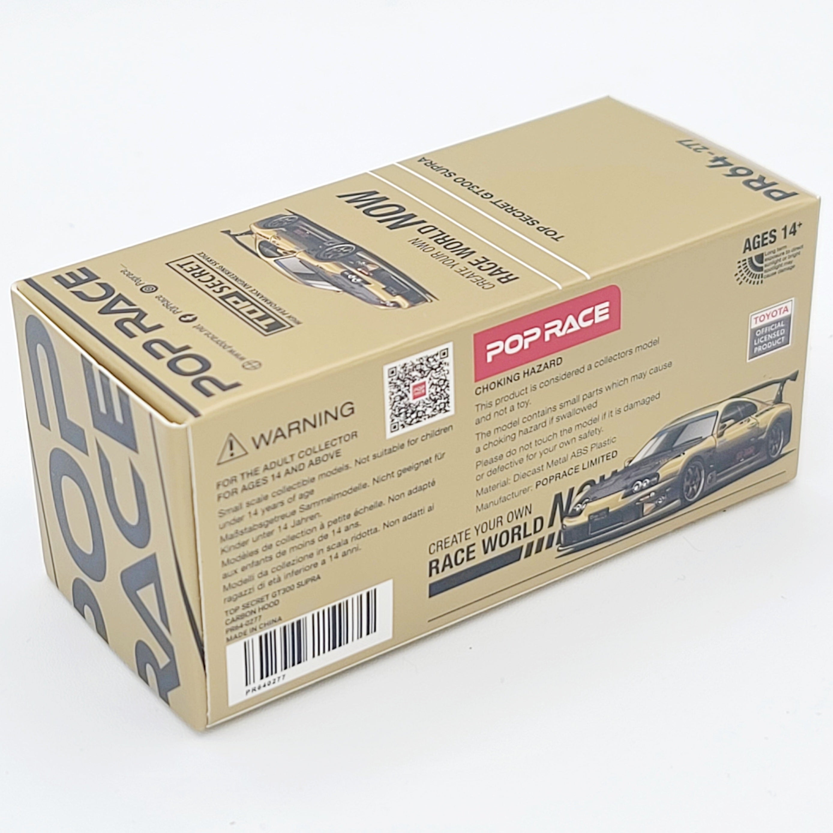 Pop Race Top Secret Toyota GT300 Supra - 1:64, Gold (2025 Limited Edition)
