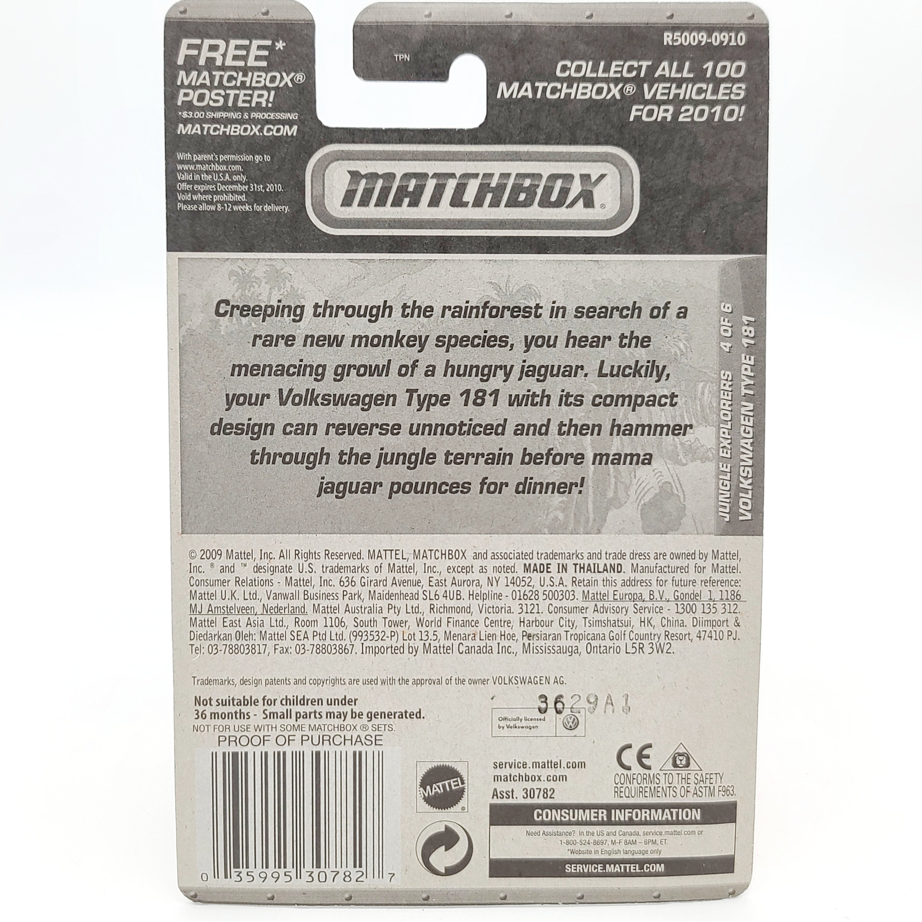 Matchbox '74 Volkswagen Type 181 - VW Thing (2010 MBX Basic - Jungle Explorers)