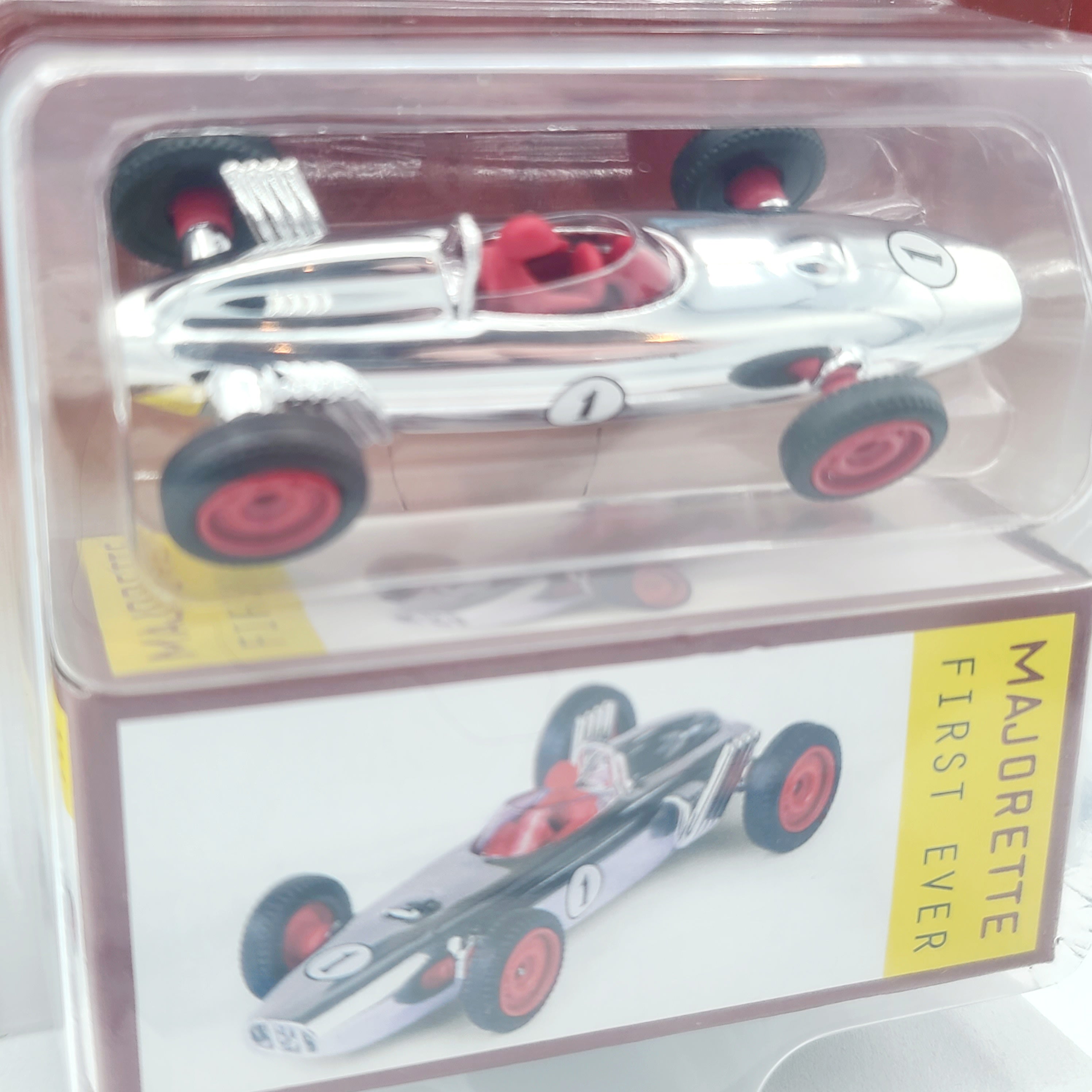 Majorette BRM P57 F1 Race Car #1 - Approx 1:64, Chrome (2024 First Ever - 60th Anniversary Series)
