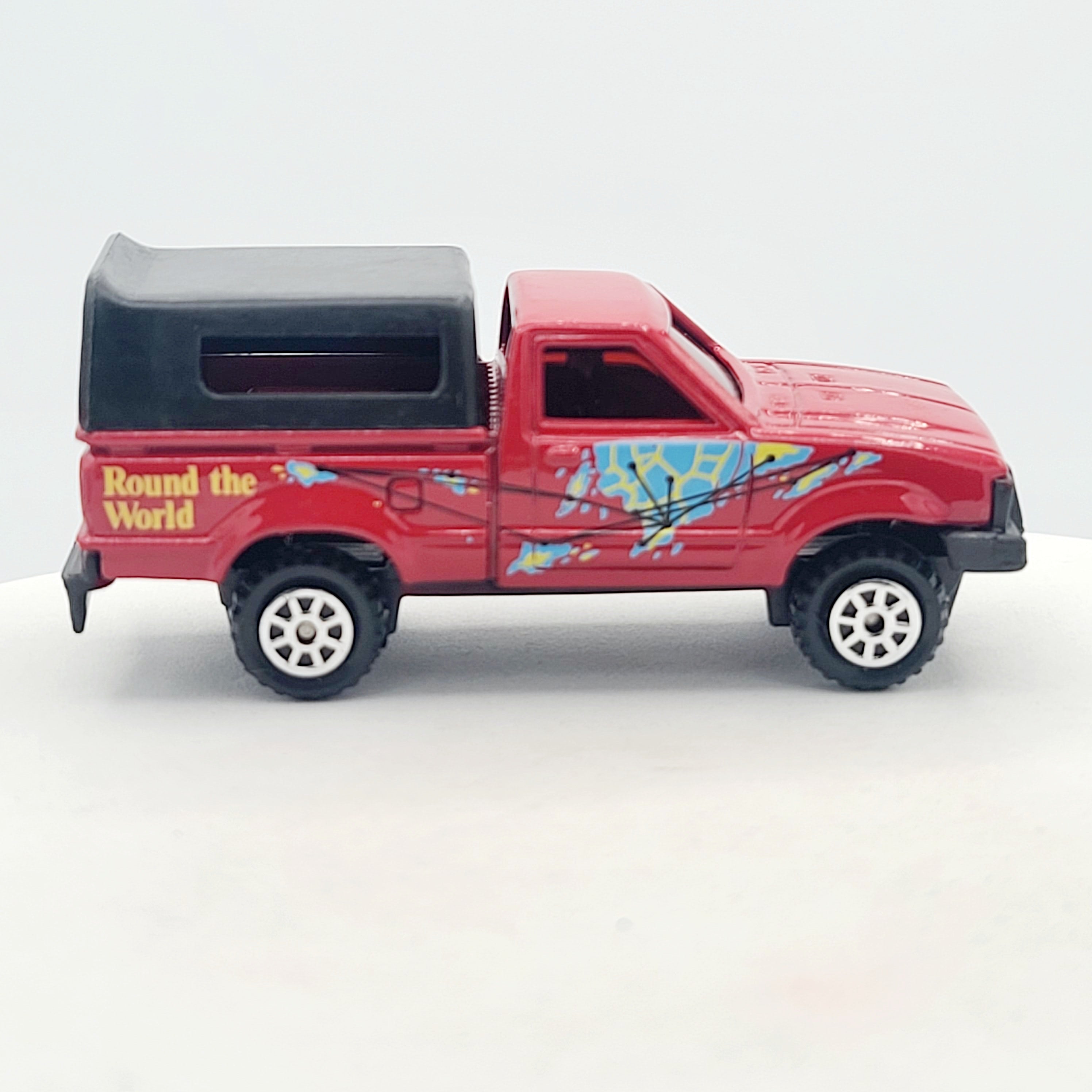 Road Champs Toyota Pick-up Truck "Round the World" - Approx. 1:64 (1987-1993 Road Machines)