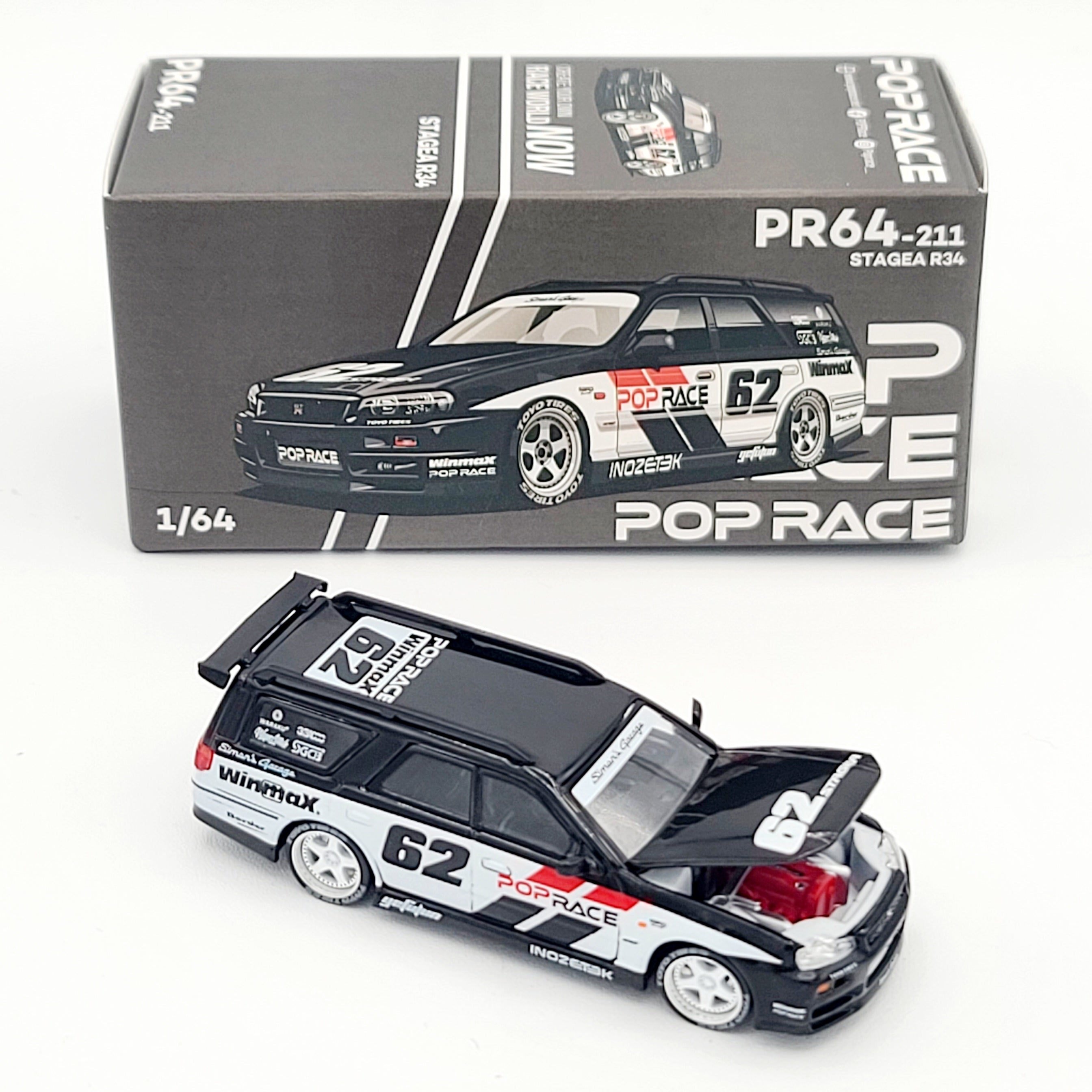 Pop Race Nissan Stagea R34 Wagon - 1:64 (2025 Limited Edition)
