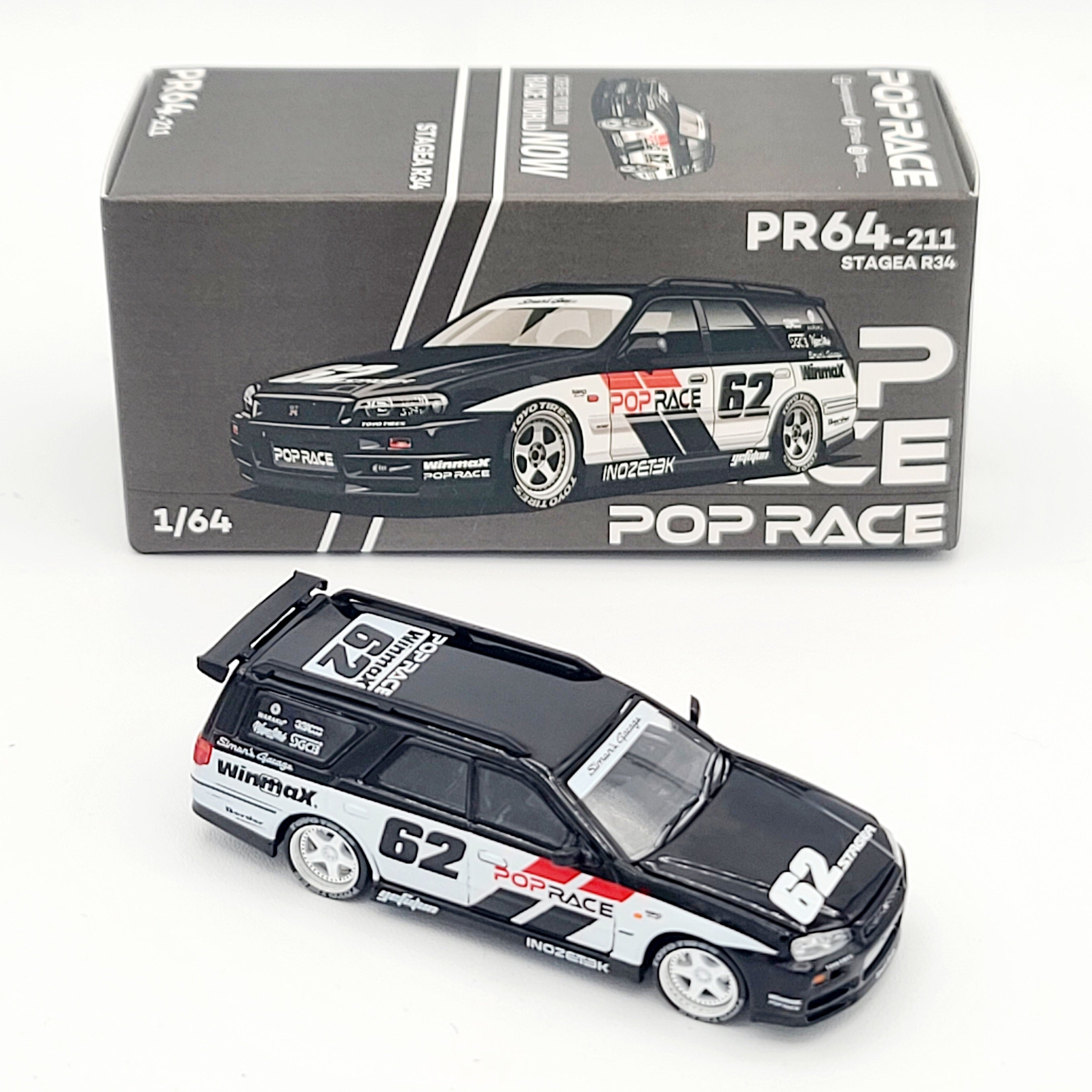 Pop Race Nissan Stagea R34 Wagon - 1:64 (2025 Limited Edition)