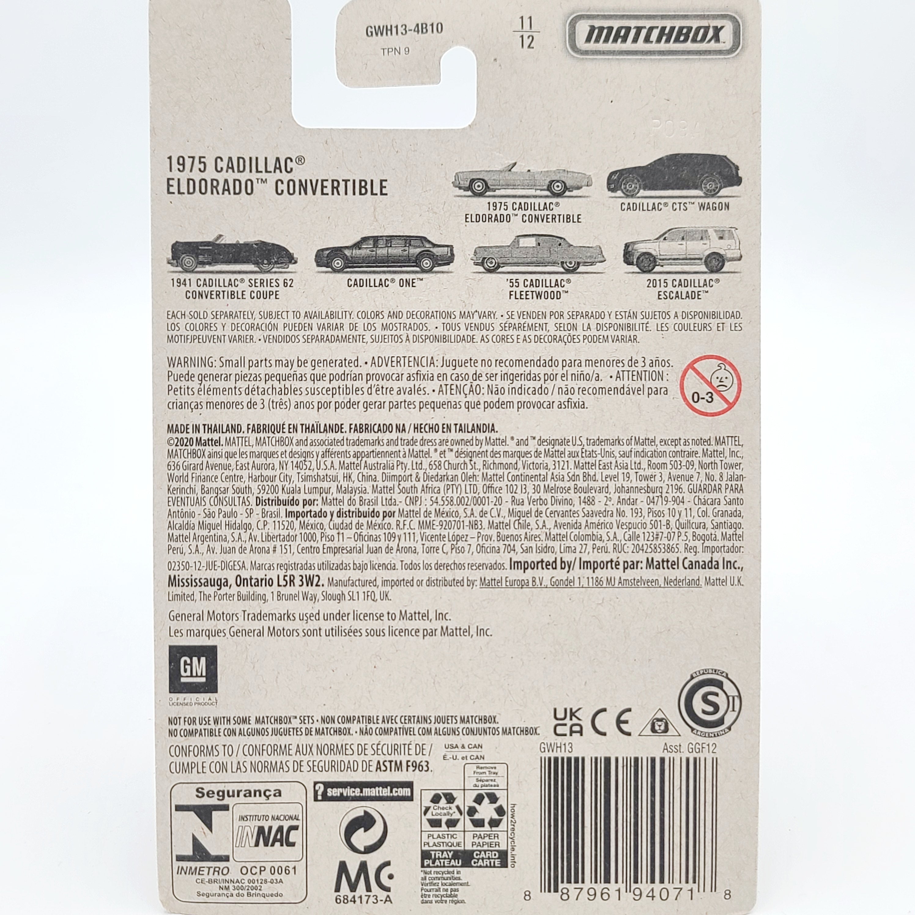 Matchbox - Cadillac Basic Series Mix 2 (Set of 6 Cars) - 2021 Walmart Exclusive