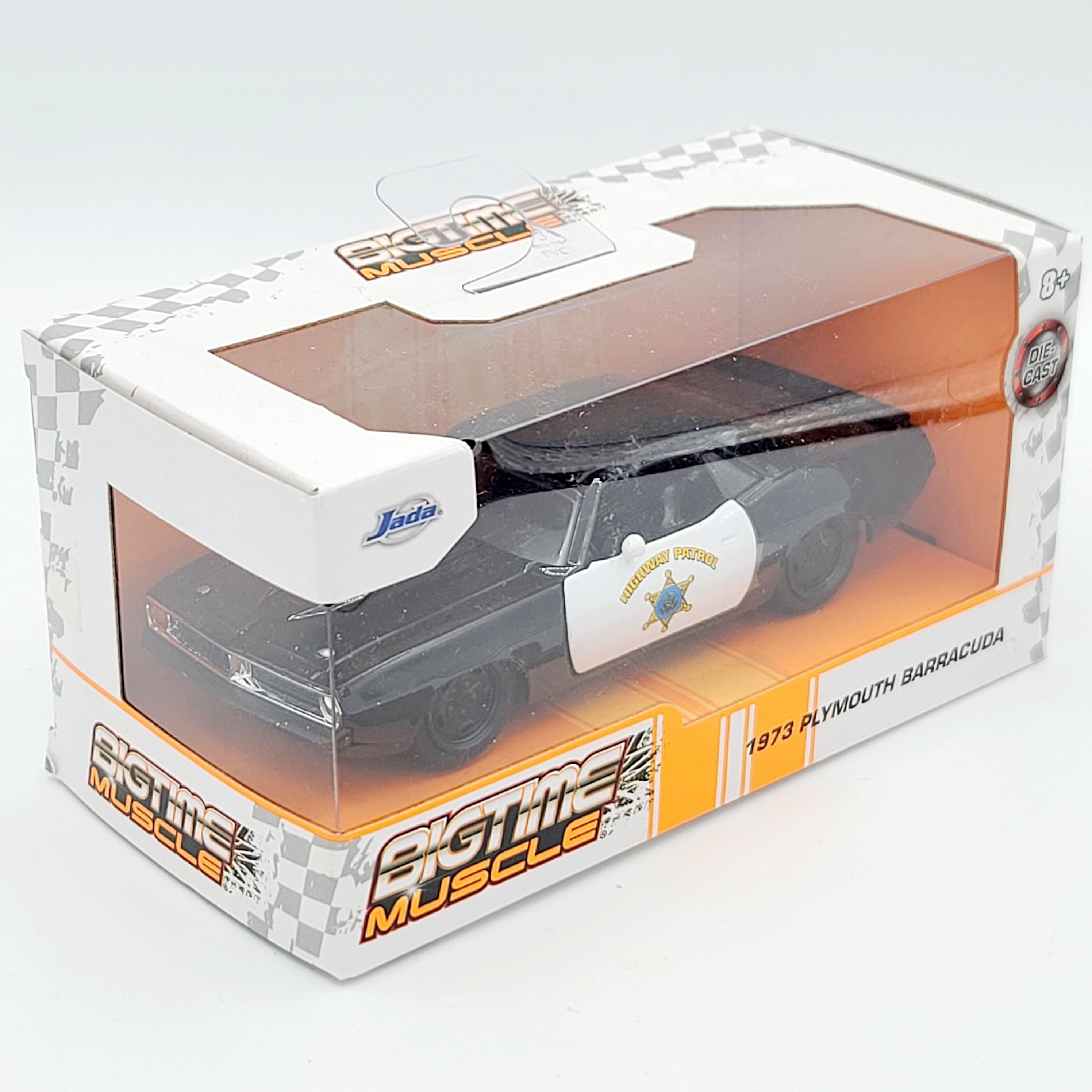 Jada Toys '73 Plymouth Barracuda Police Car "Highway Patrol" - 1:32 scale (2020 Bigtime Muscle)