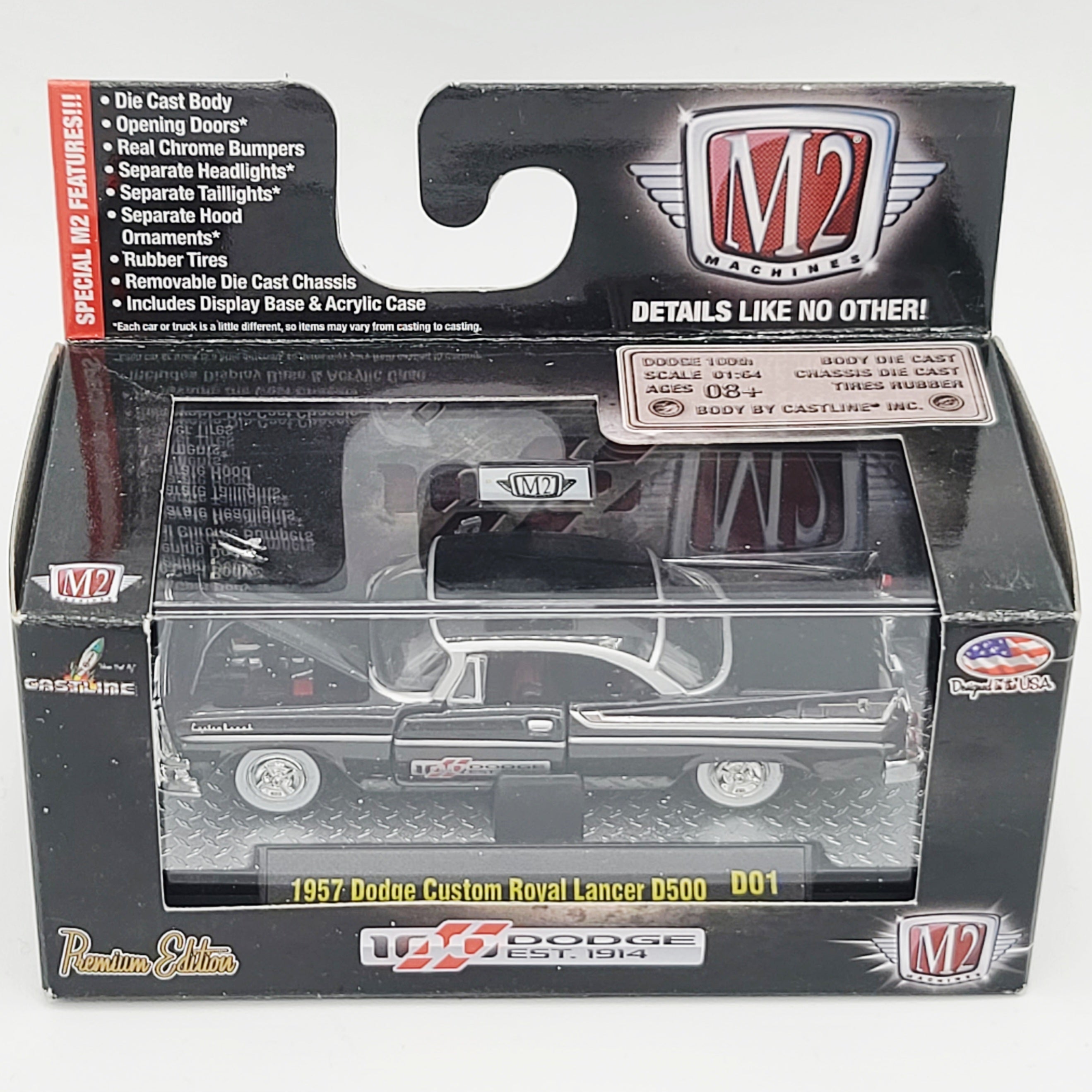 M2 Machines '54 Dodge Custom Royal Lancer D500 - 1:64 (2014 Dodge 100 Years D01)