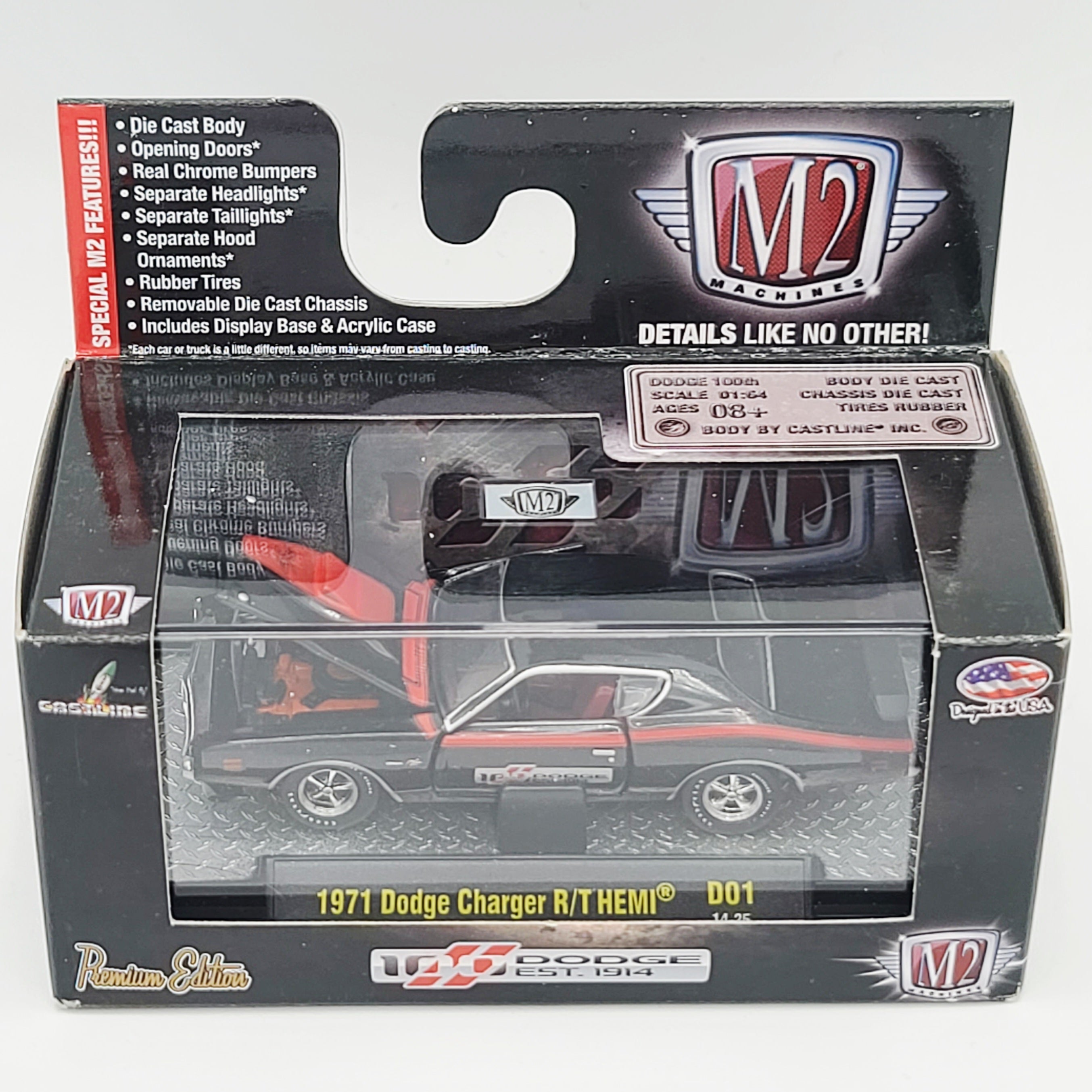 M2 Machines '71 Dodge Charger R/T HEMI - 1:64 (2014 Dodge 100 Years D01)