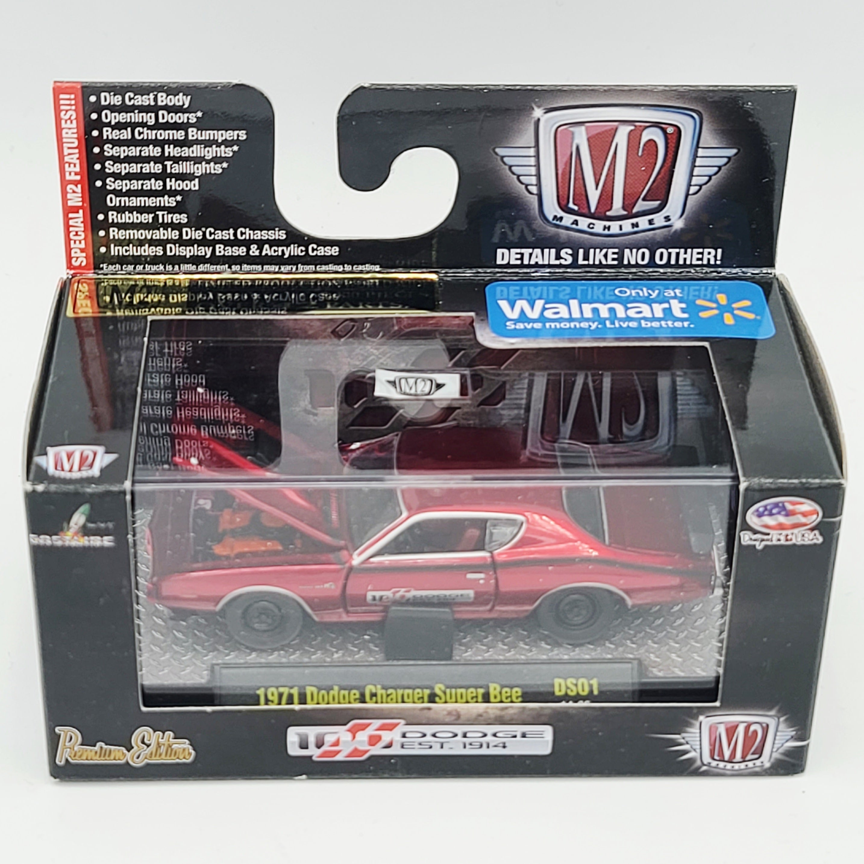 M2 Machines '70 Dodge Super Bee HEMI - 1:64 (2014 Dodge 100 Years DS01 - Walmart Exclusive)