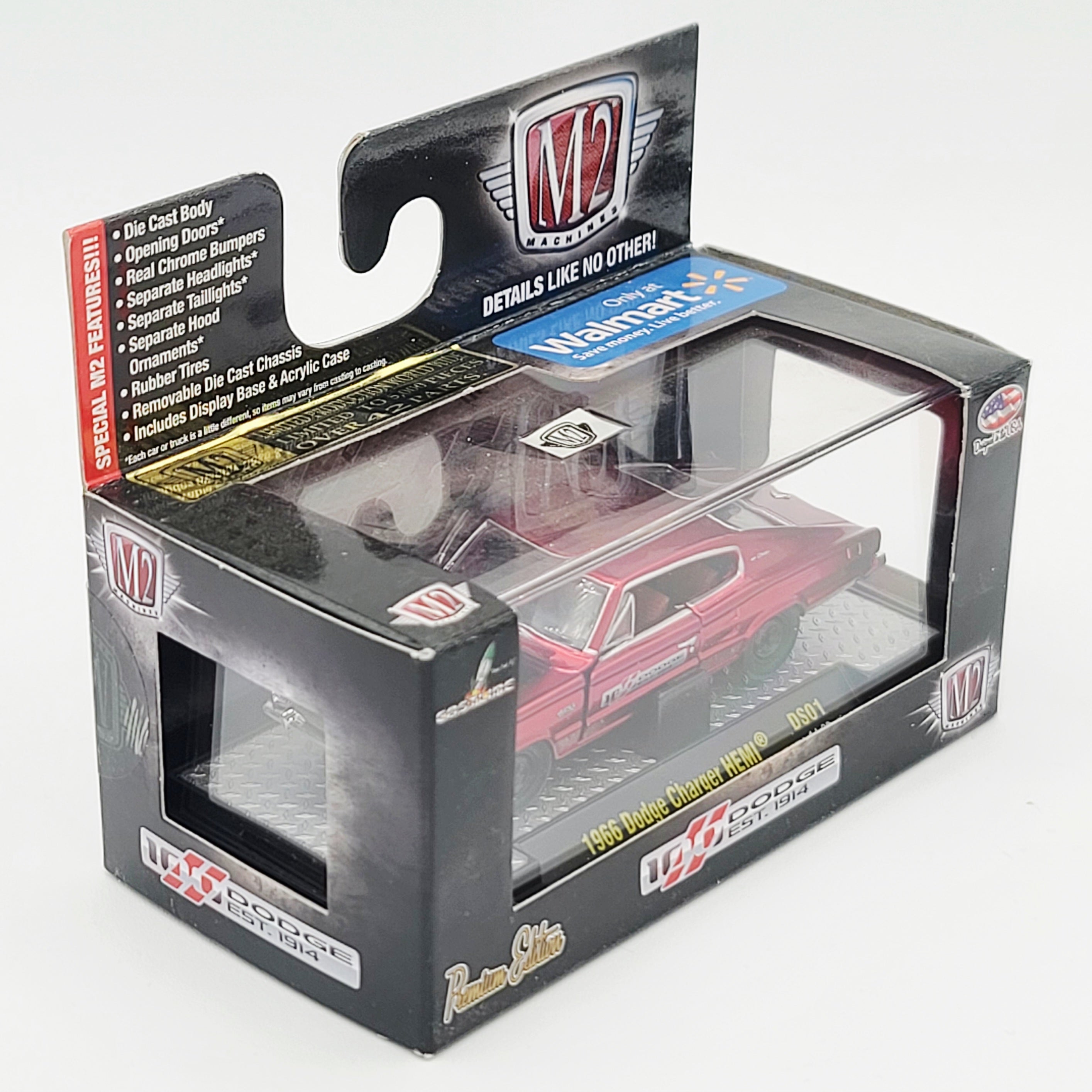M2 Machines '66 Dodge Charger HEMI - 1:64 (2014 Dodge 100 Years DS01 - Walmart Exclusive)