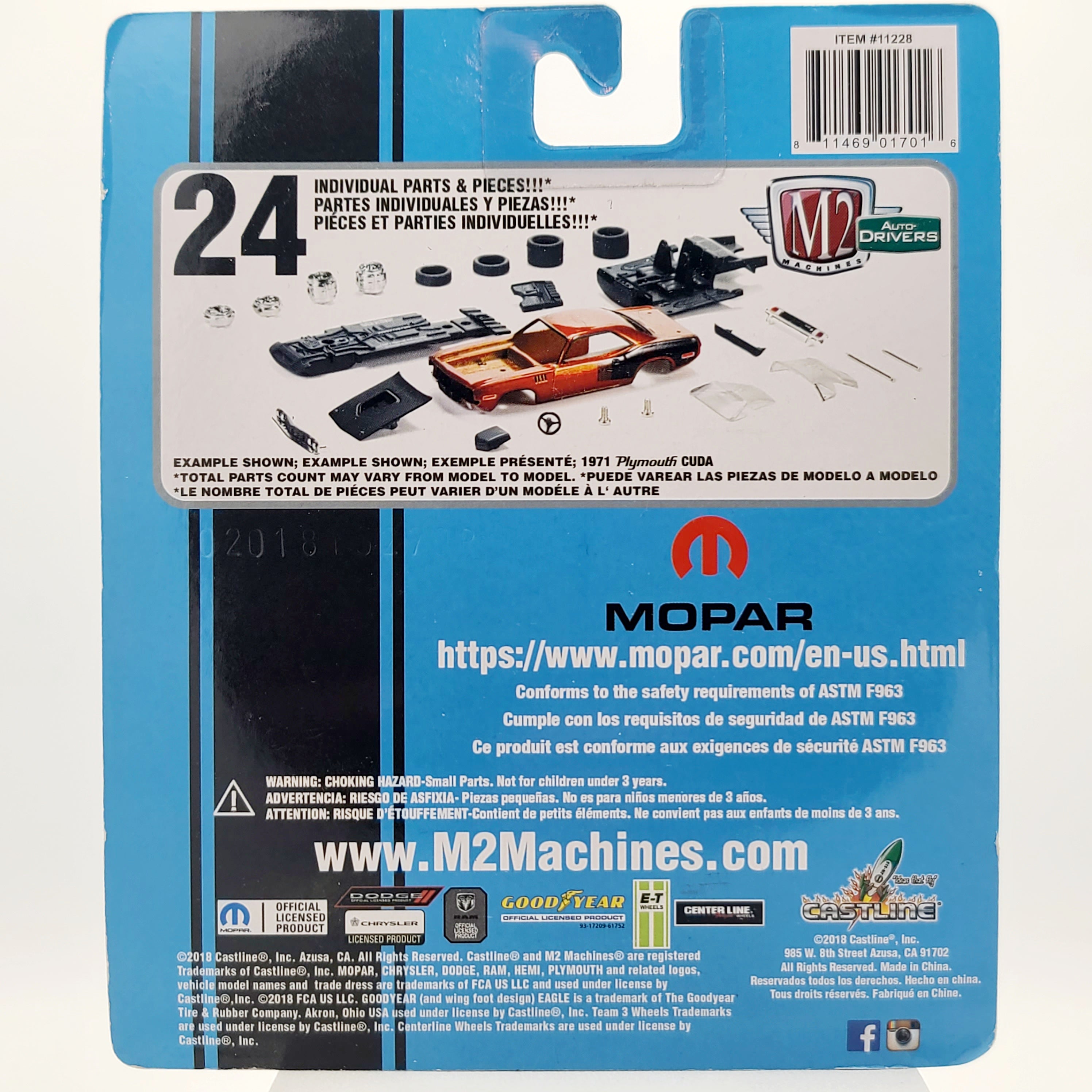 M2 Machines '71 Dodge Charger R/T HEMI  - 1:64 (2018 M2 Auto-Drivers Release 52)