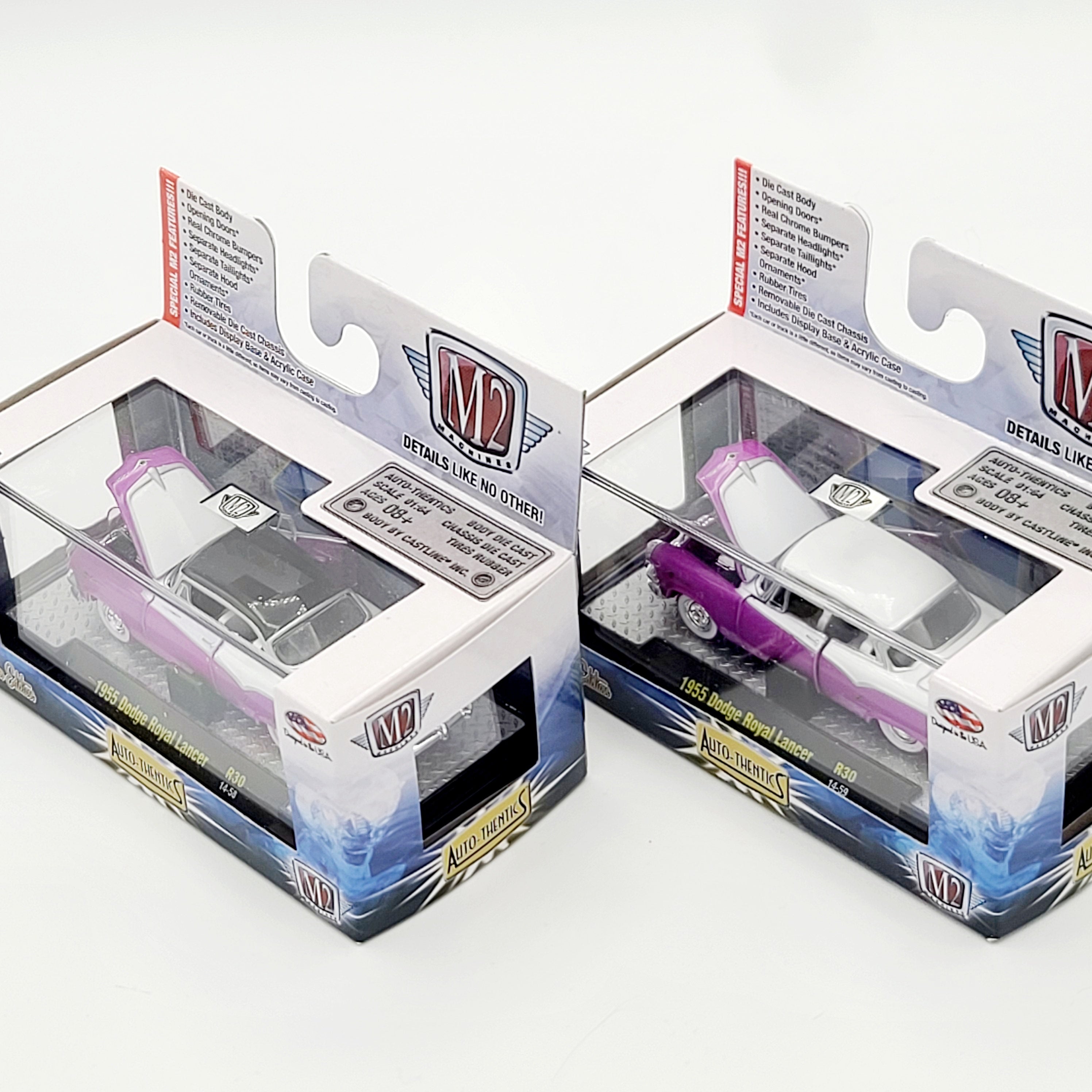M2 Machines *Two Variations* '55 Dodge Royal Lancer - 1:64 (2014 Auto-Thentics Rel. 30)