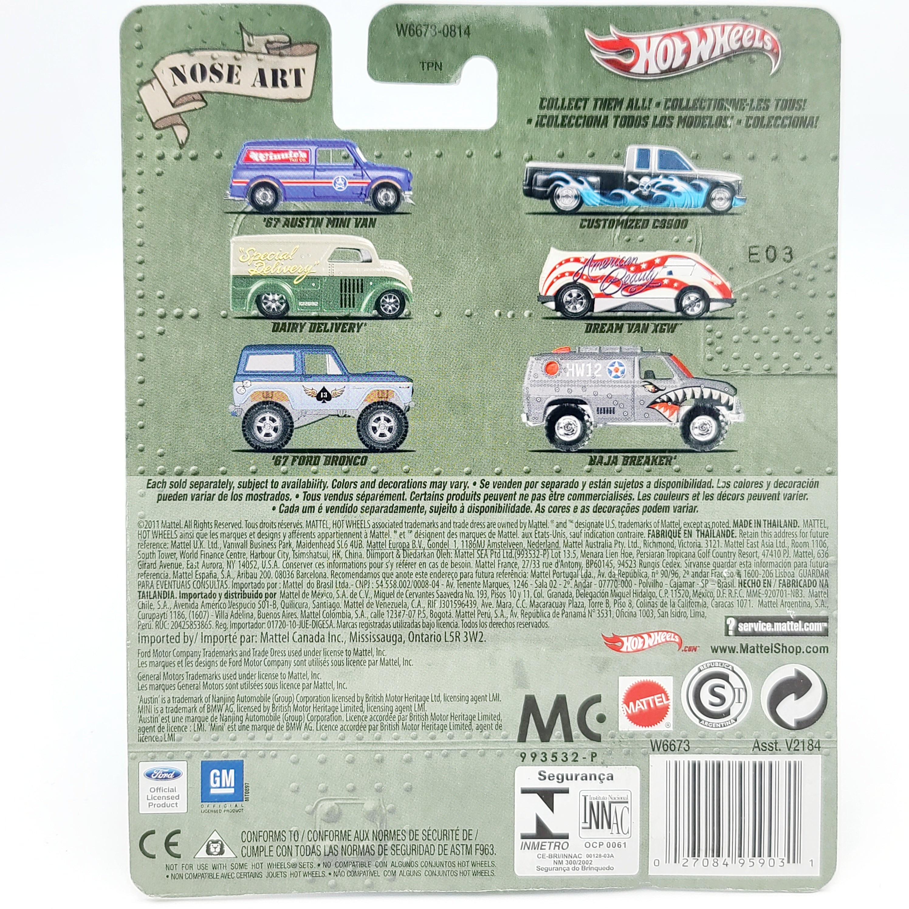 Hot Wheels Baja Breaker Van - Nose Art, Pin-up (2011 Car Culture / Pop Culture)