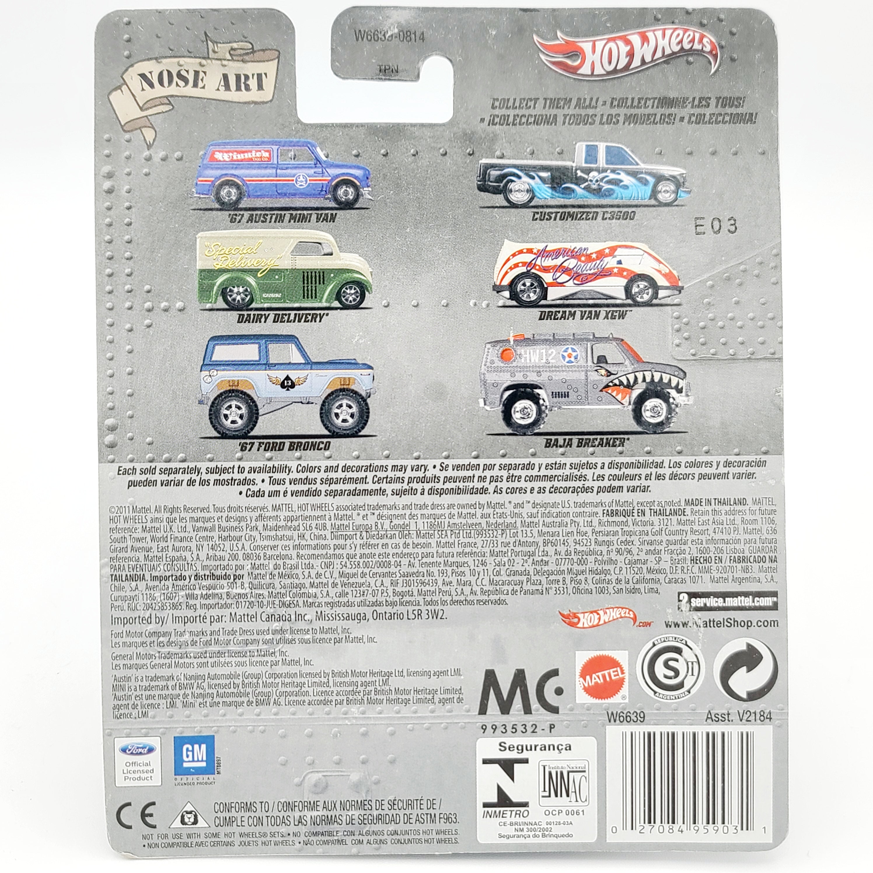 Hot Wheels Customized C3500 Dually Pickup - Nose Art, Pin-up (2011 Car Culture / Pop Culture)