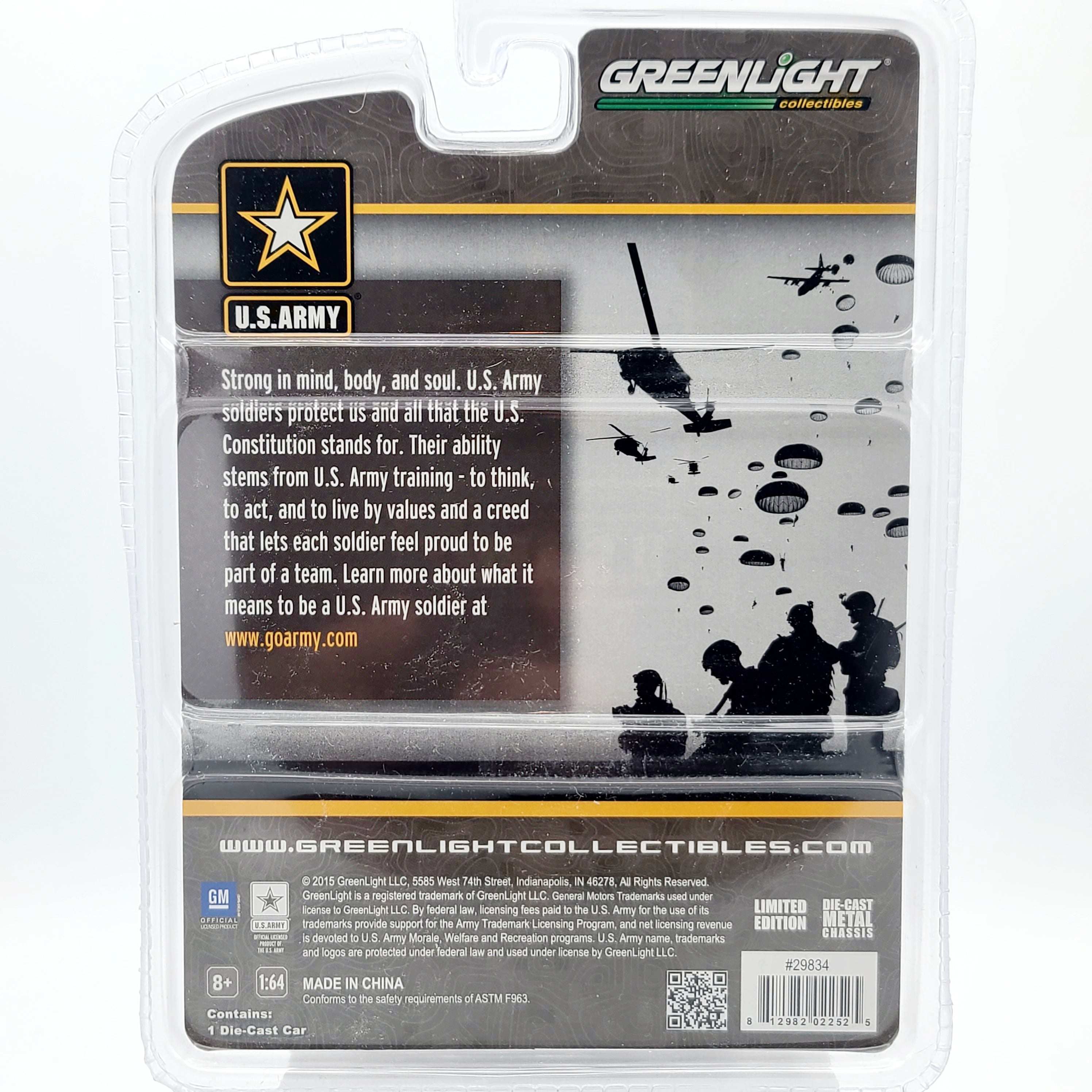 GreenLight '15 Chevrolet Silverado 1500 - 1:64, United States Army (2015 Limited Edition)