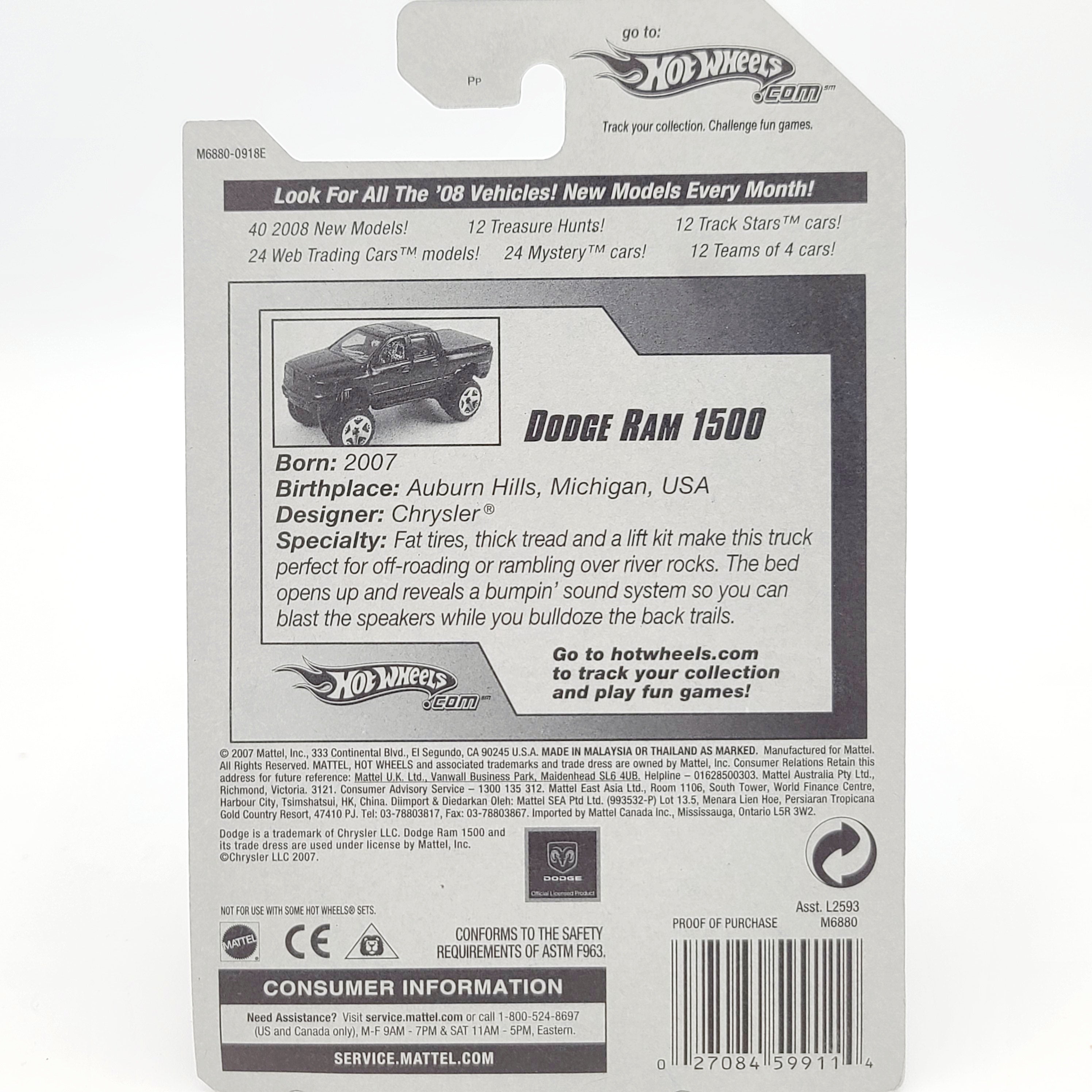 Hot Wheels '06 Dodge Ram 1500 (2008 HW Basic - Team Hot Trucks)