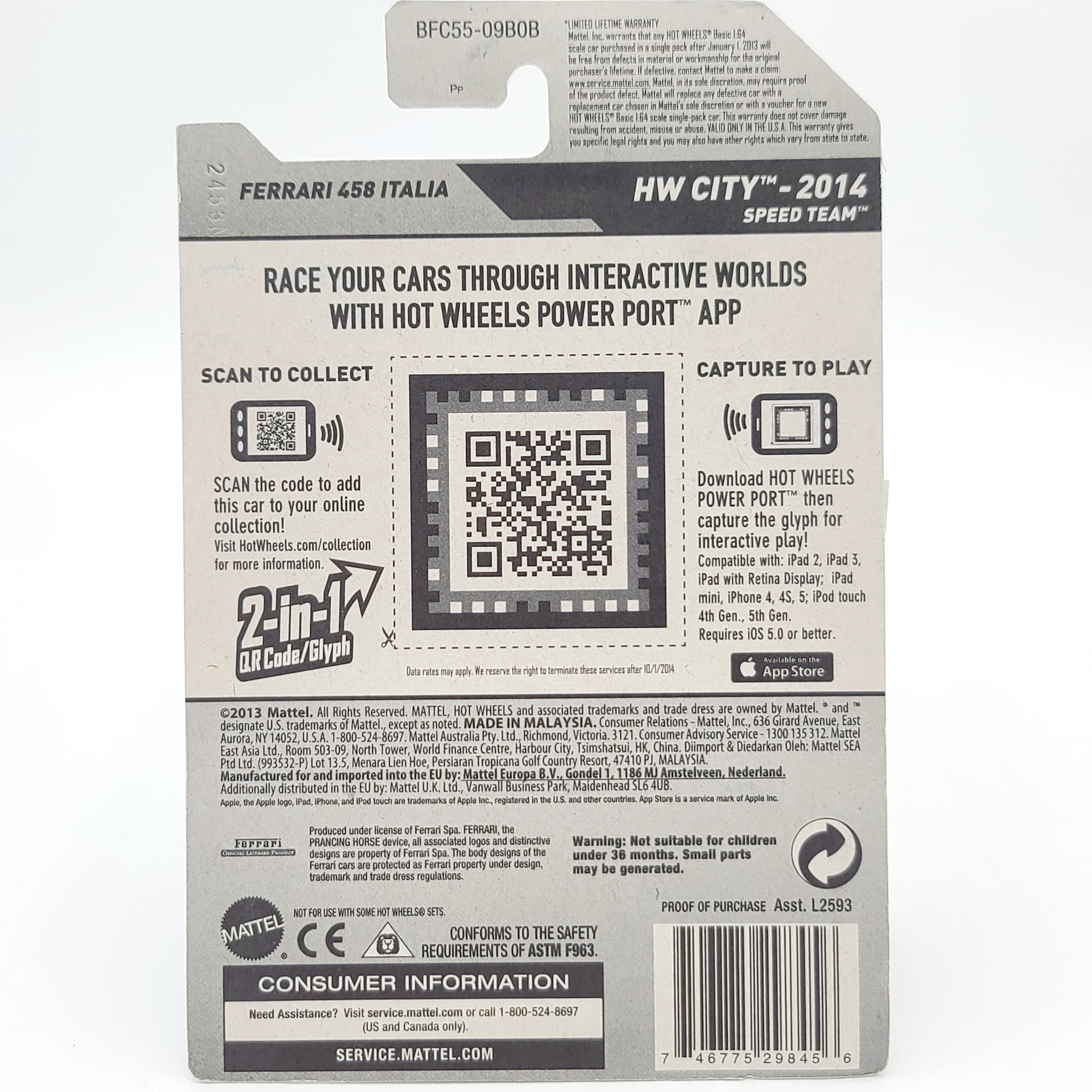 Hot Wheels Ferrari 458 Italia (2014 HW Basic - HW City)