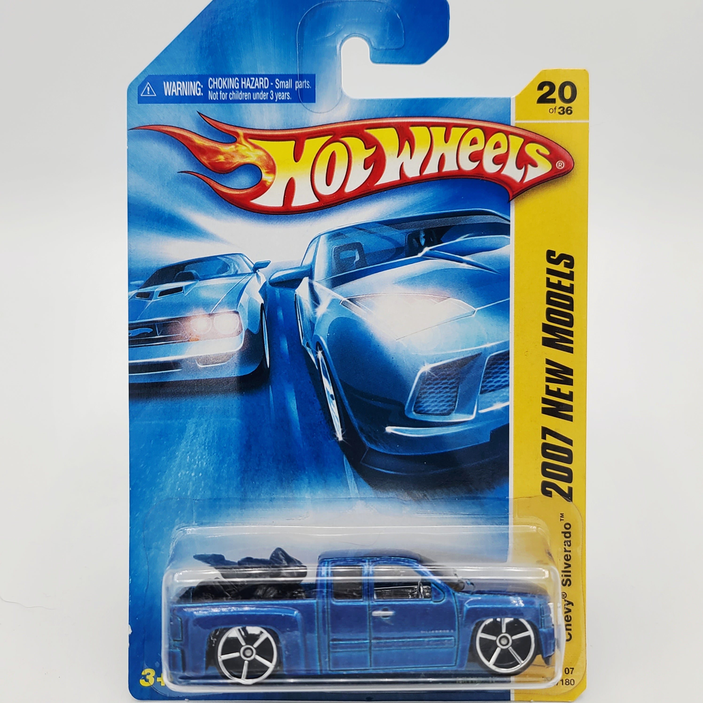 Hot Wheels Chevy Silverado Pickup - Blue (2007 HW Basic - New Models)
