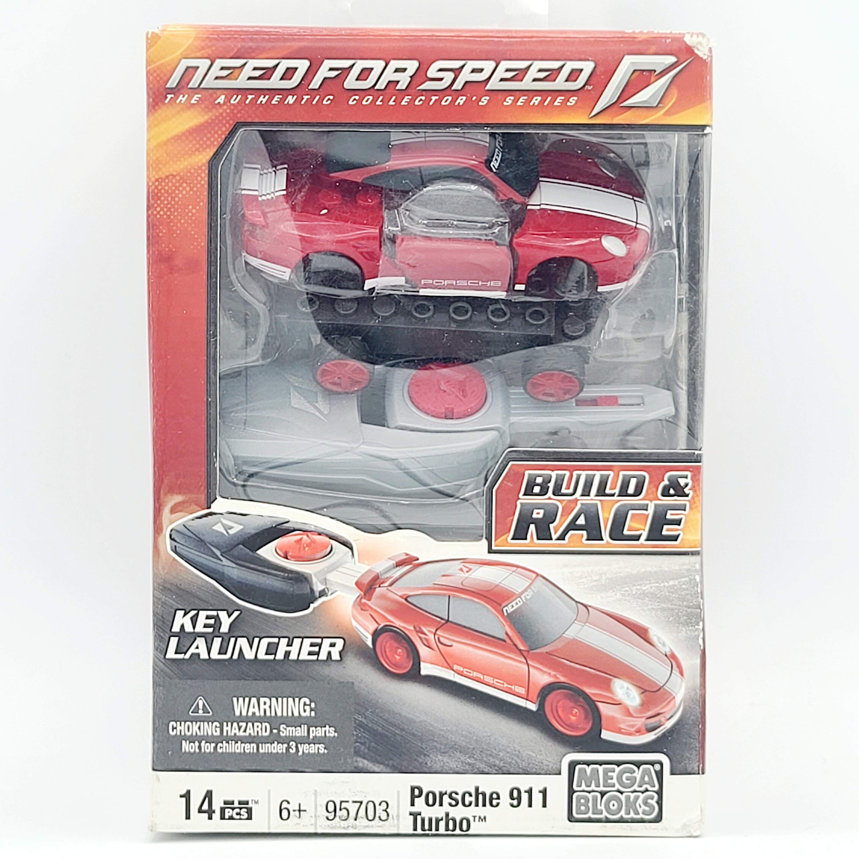 Mega Bloks - Key Launcher - Porsche 911 Turbo - Need for Speed - 14 Pieces #95703