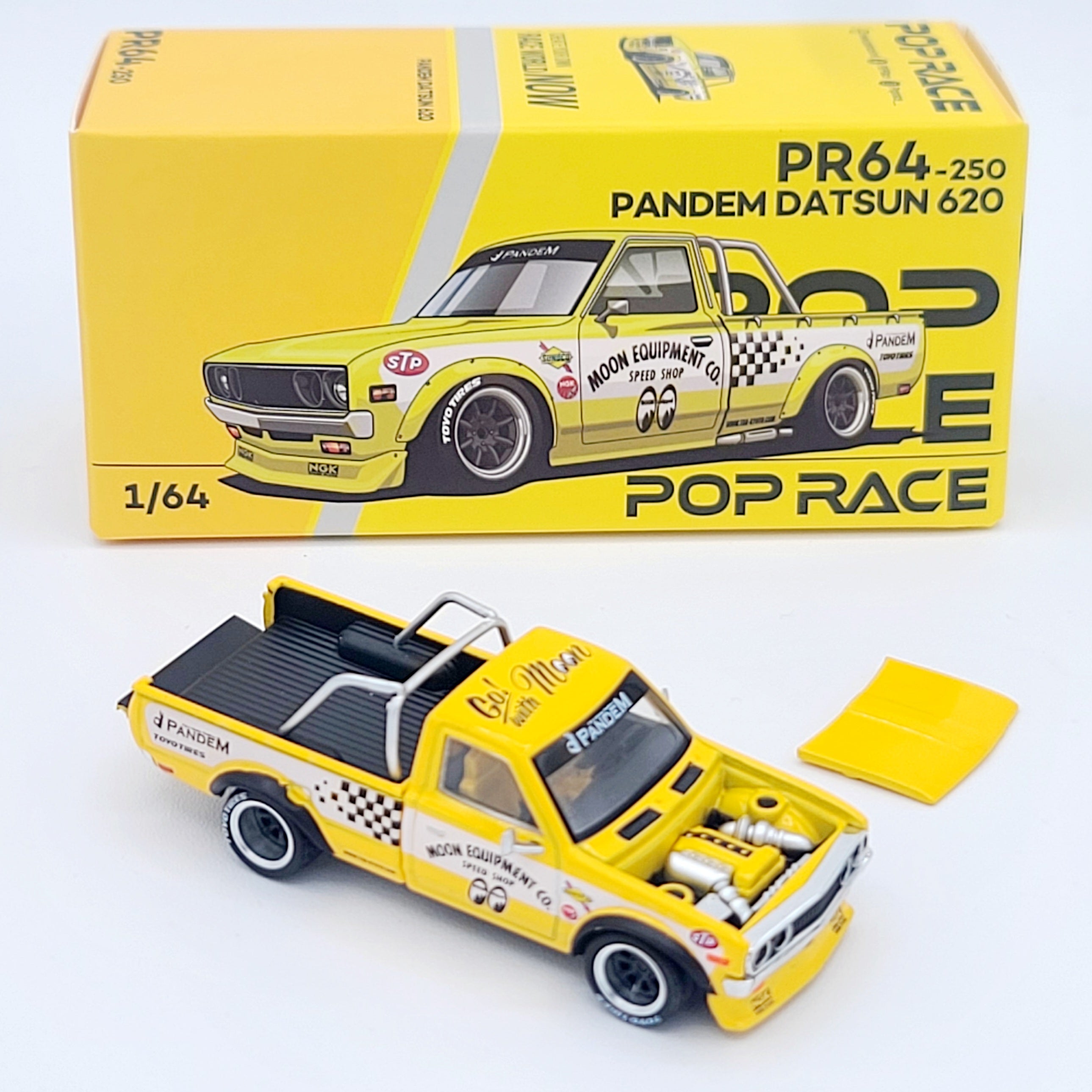 Pop Race Pandem Datsun 620 Pickup - 1:64, Moon Eyes (2025 Limited Edition)