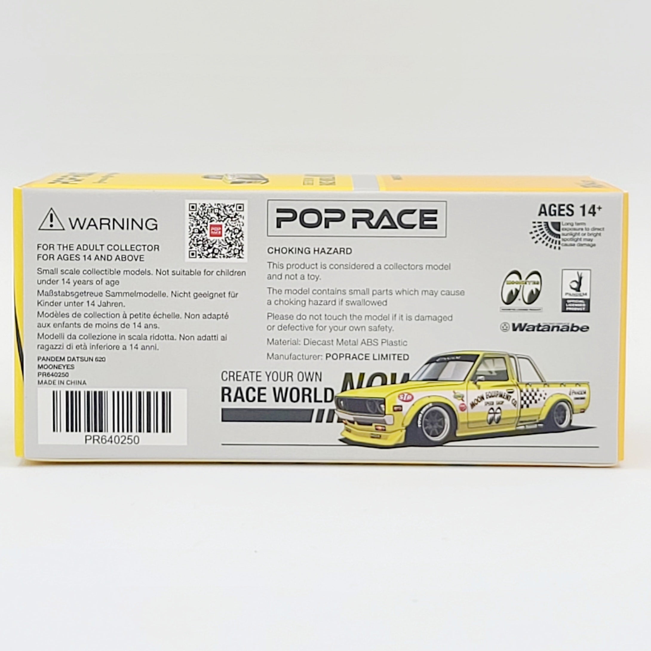 Pop Race Pandem Datsun 620 Pickup - 1:64, Moon Eyes (2025 Limited Edition)