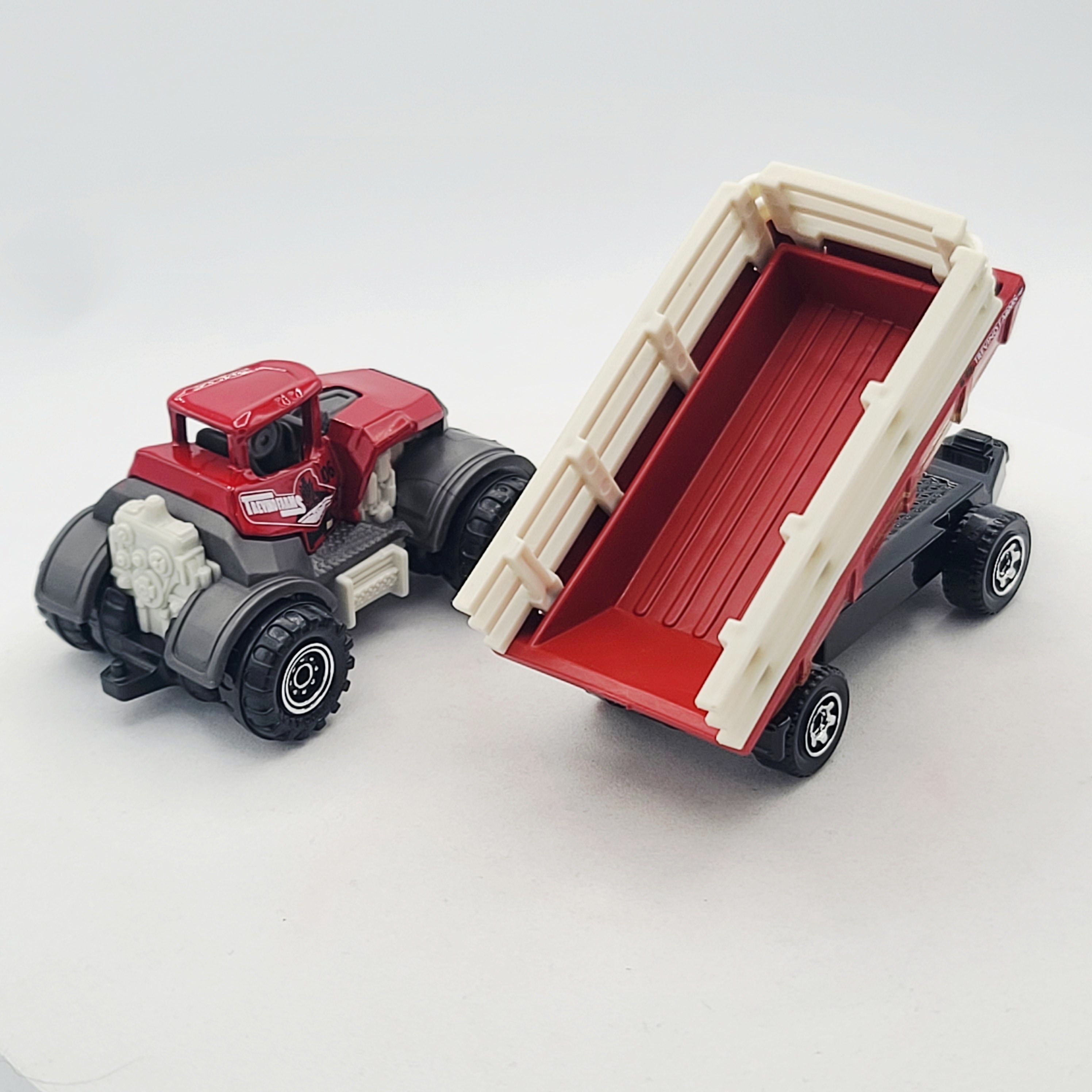 Matchbox MBX Dirtstroyer Tractor & Farm Trailer "Trevino Farms" (2017 MBX 5 Pack - Construction)