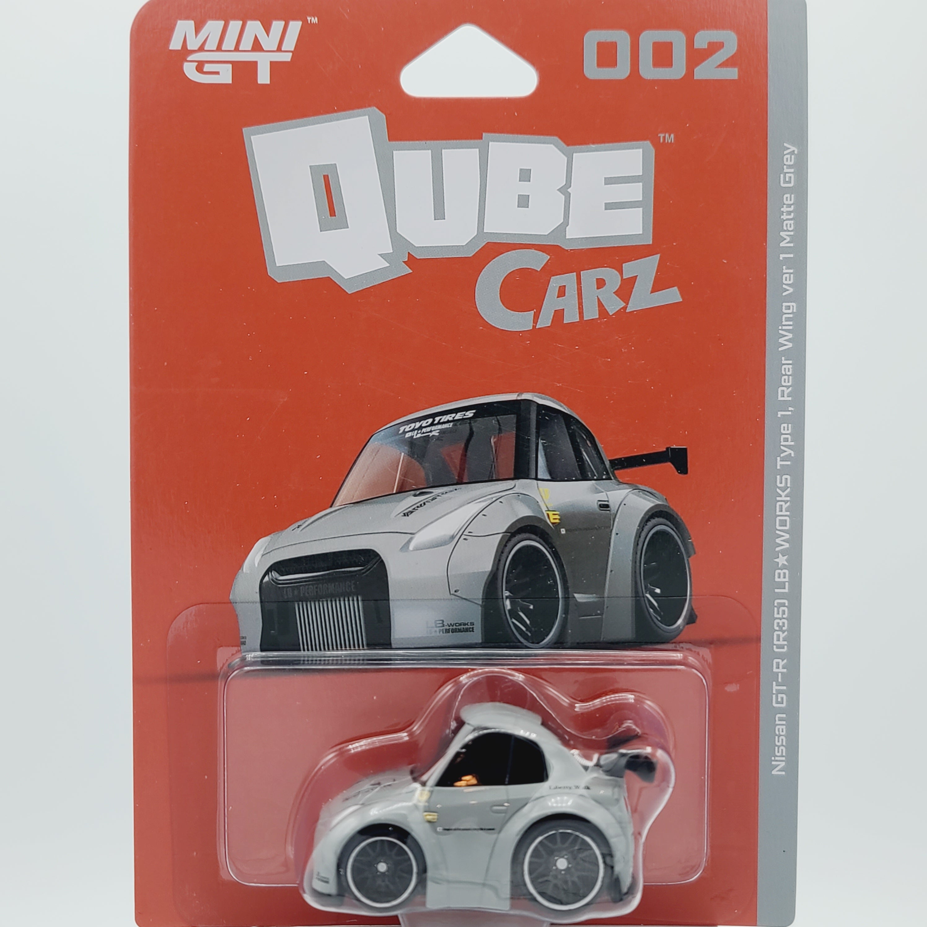 Mini GT QubeCarz Nissan GT-R R35 LB-Works Type 1, Rear Wing V1 - 1:64,