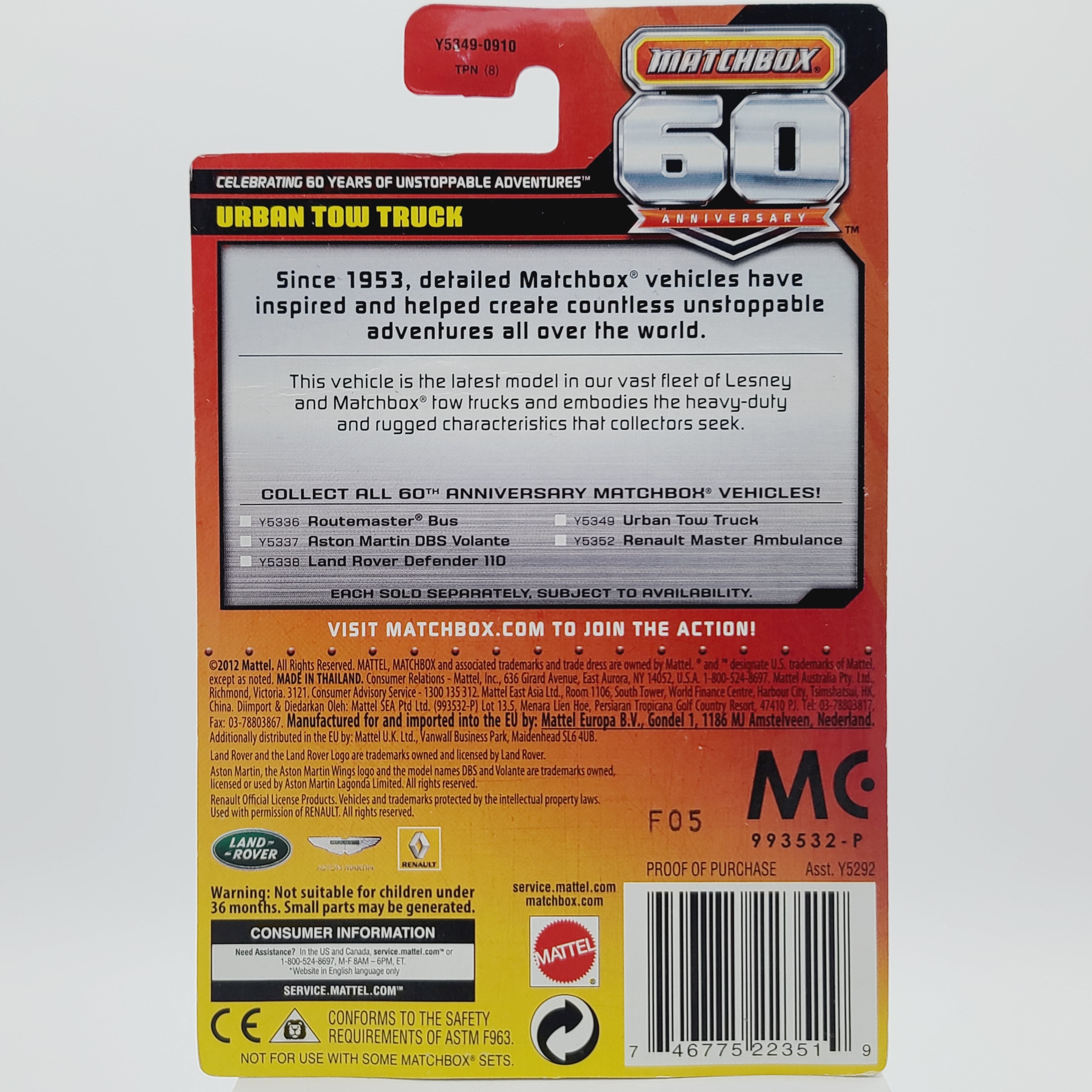 Matchbox MBX Urban Tow Truck (2013 60th Anniversary Edition)