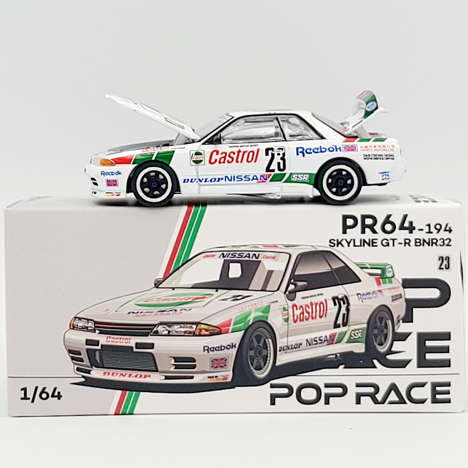 Pop Race Nissan Skyline GT-R R32 - 1:64, Castrol Oil (2025 Limited Edi