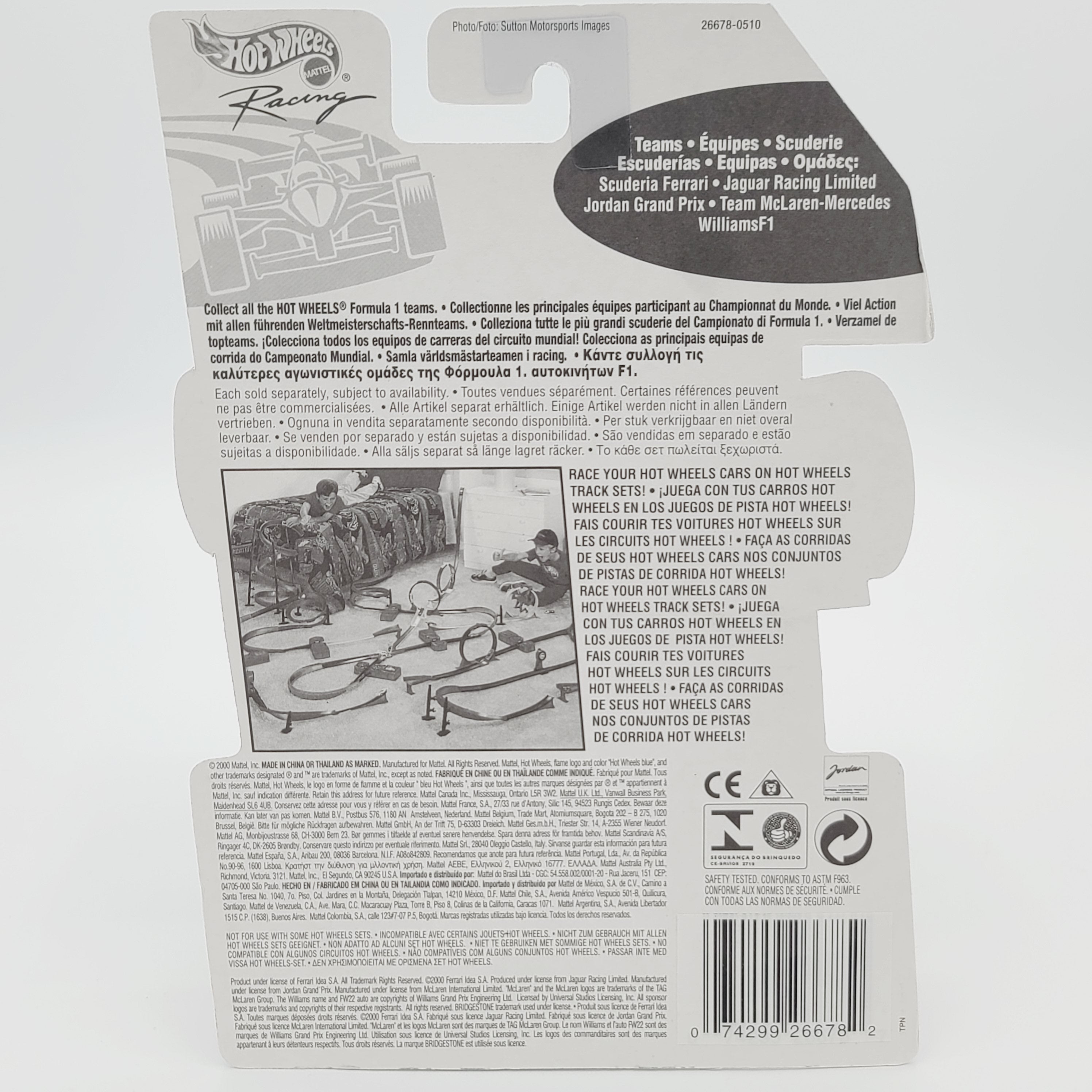 Hot Wheels Jordan "Buzzin Hornets" F1 Race Car (2000 Grand Prix - Formula ONE)