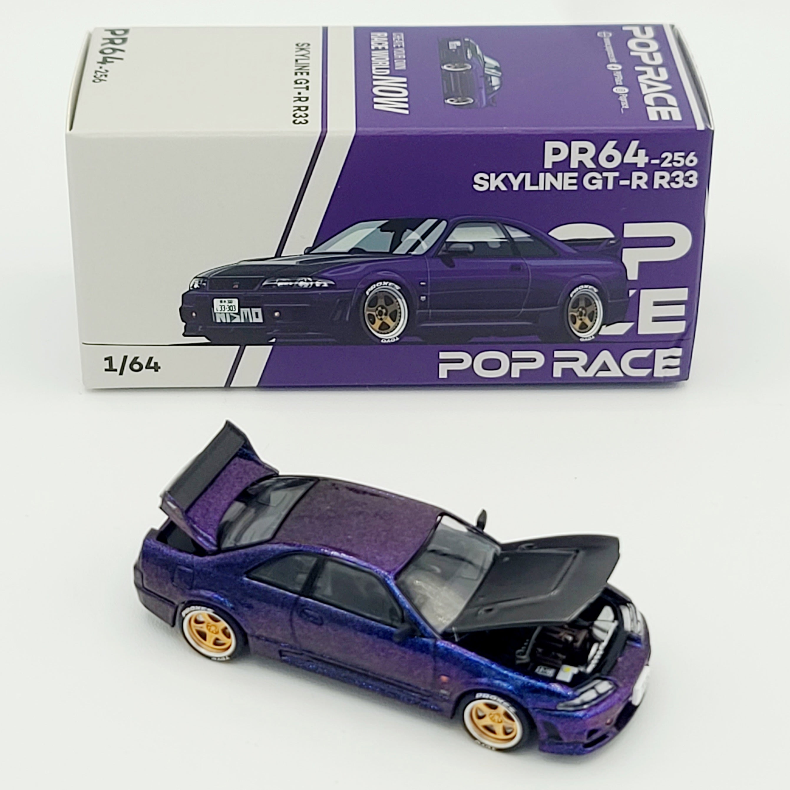 Pop Race Nissan Skyline GT-R R33 - 1:64, Midnight Purple (2026 Limited Edition)
