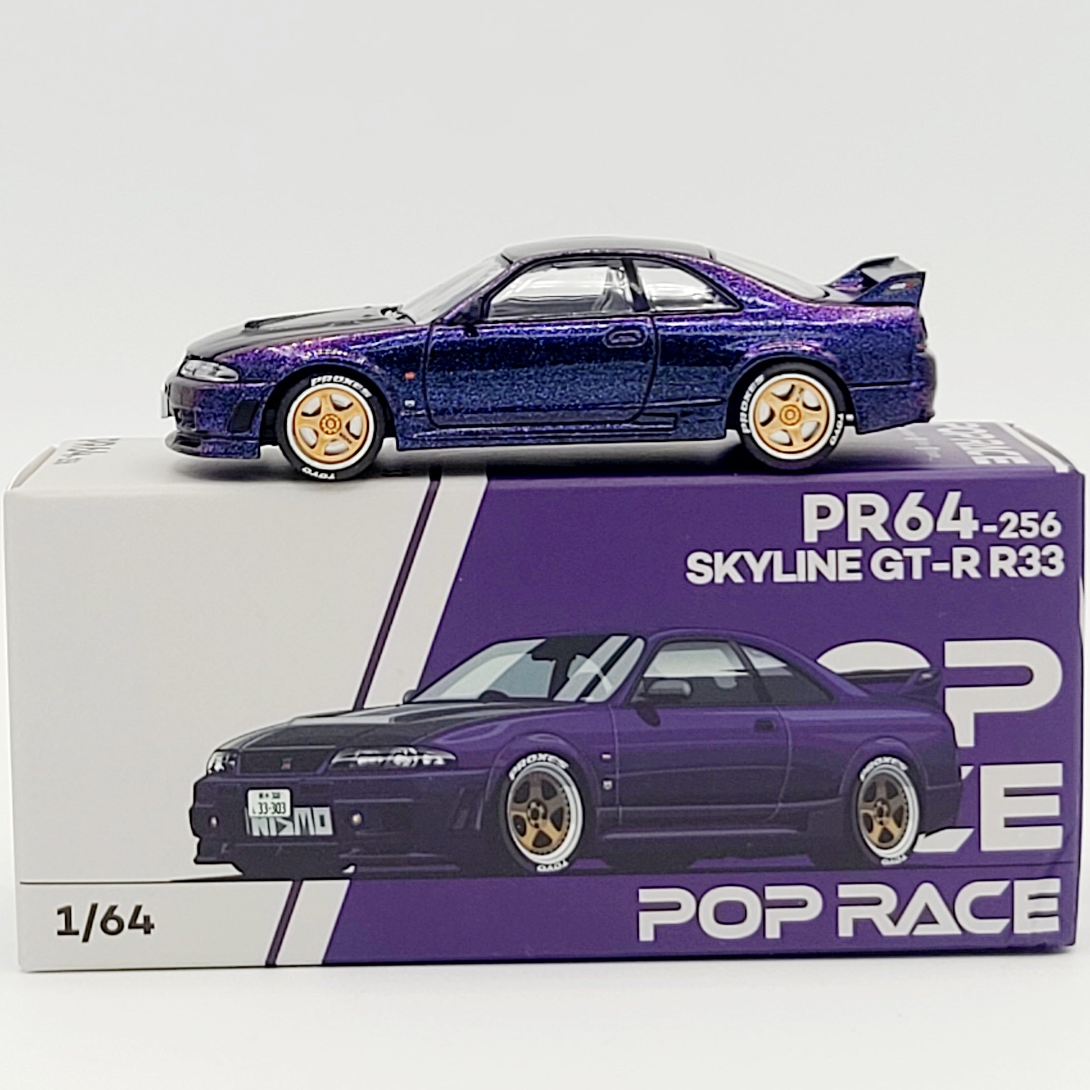Pop Race Nissan Skyline GT-R R33 - 1:64, Midnight Purple (2026 Limited