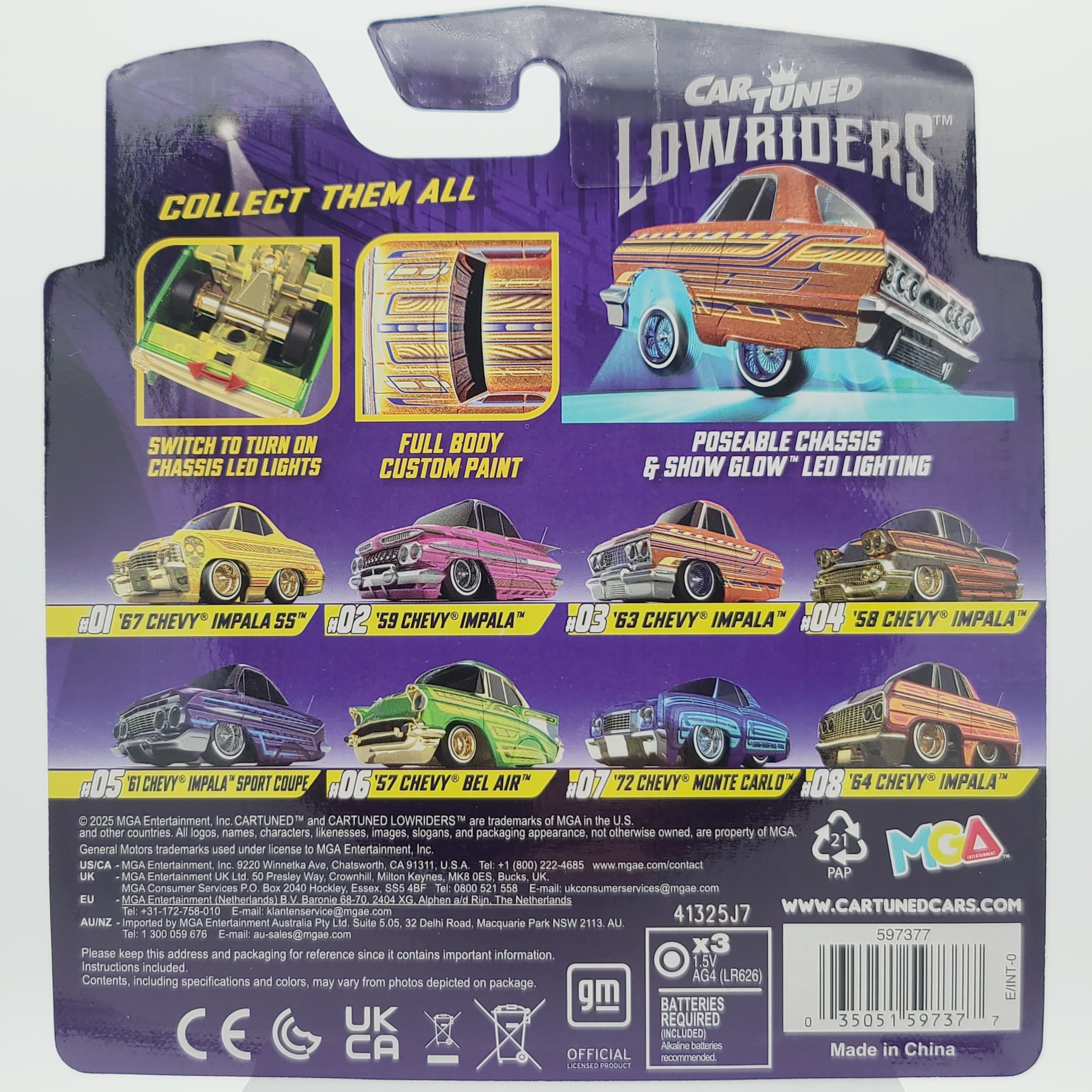 MGA Car Tuned '63 Chevy Impala (2025 Lowriders Show Glow Series 1)